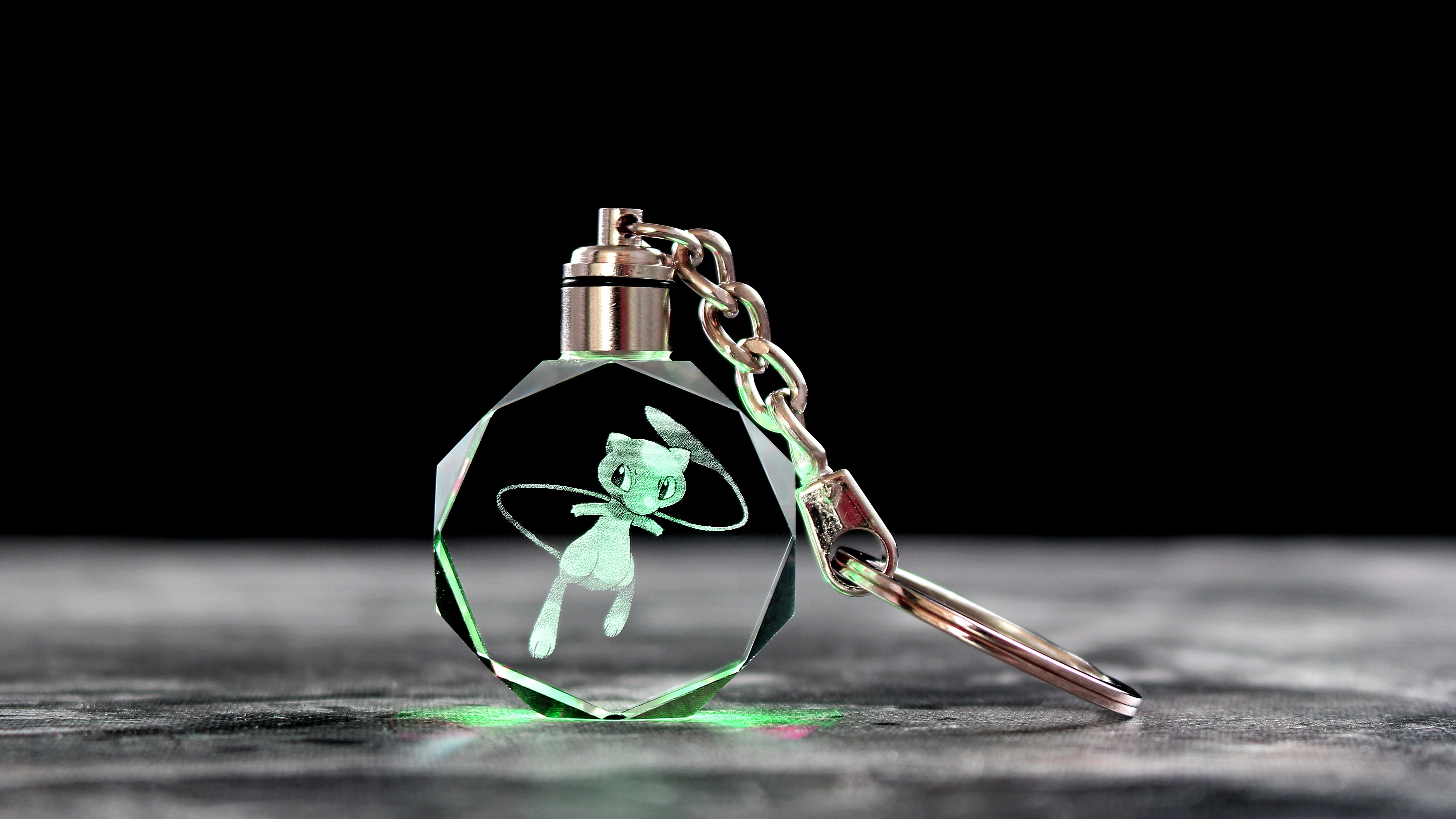 Octagon Crystal Keychain