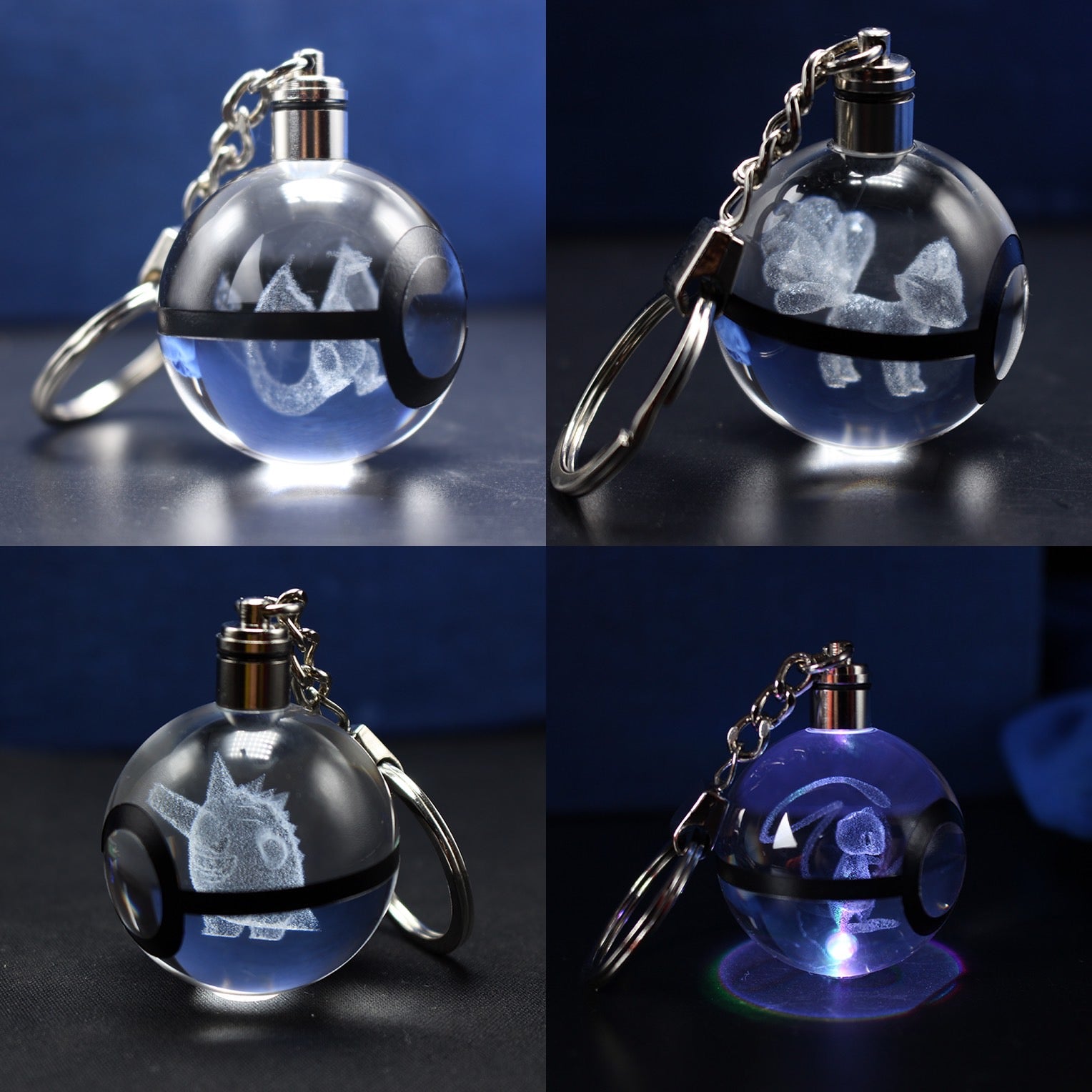 Keychain Crystal Pokeball (450+ Designs)
