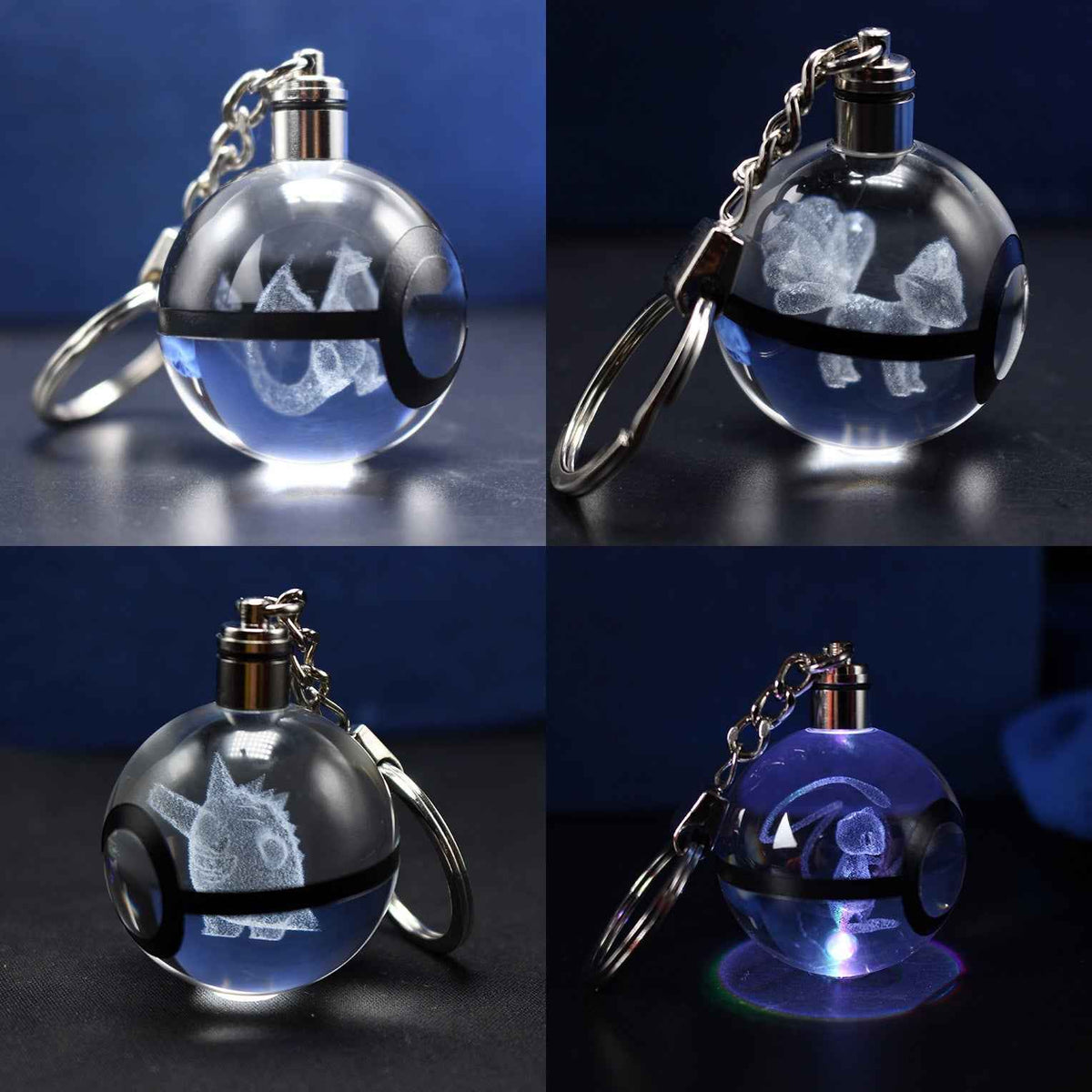 Keychain Crystal Pokeball (450+ Designs)