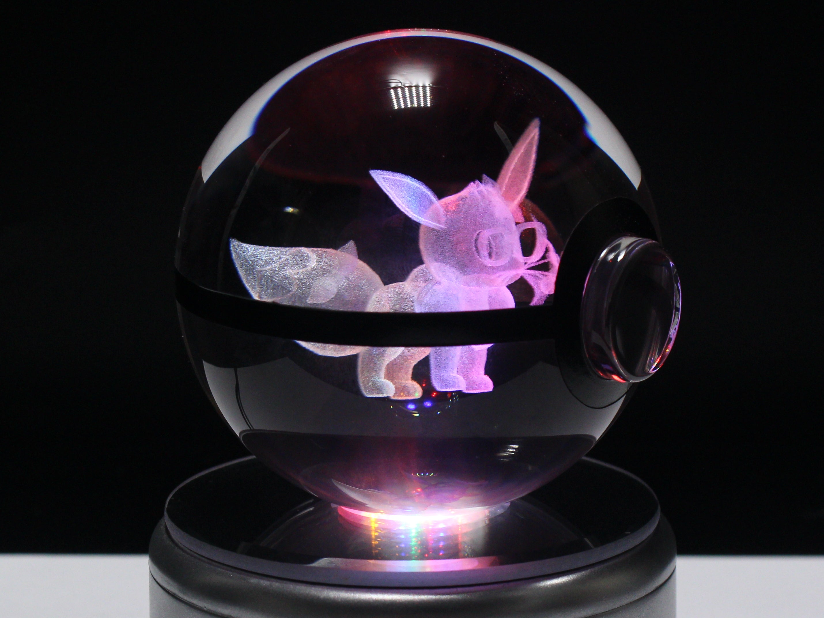 Eevee and Flowers Large Crystal Pokeball