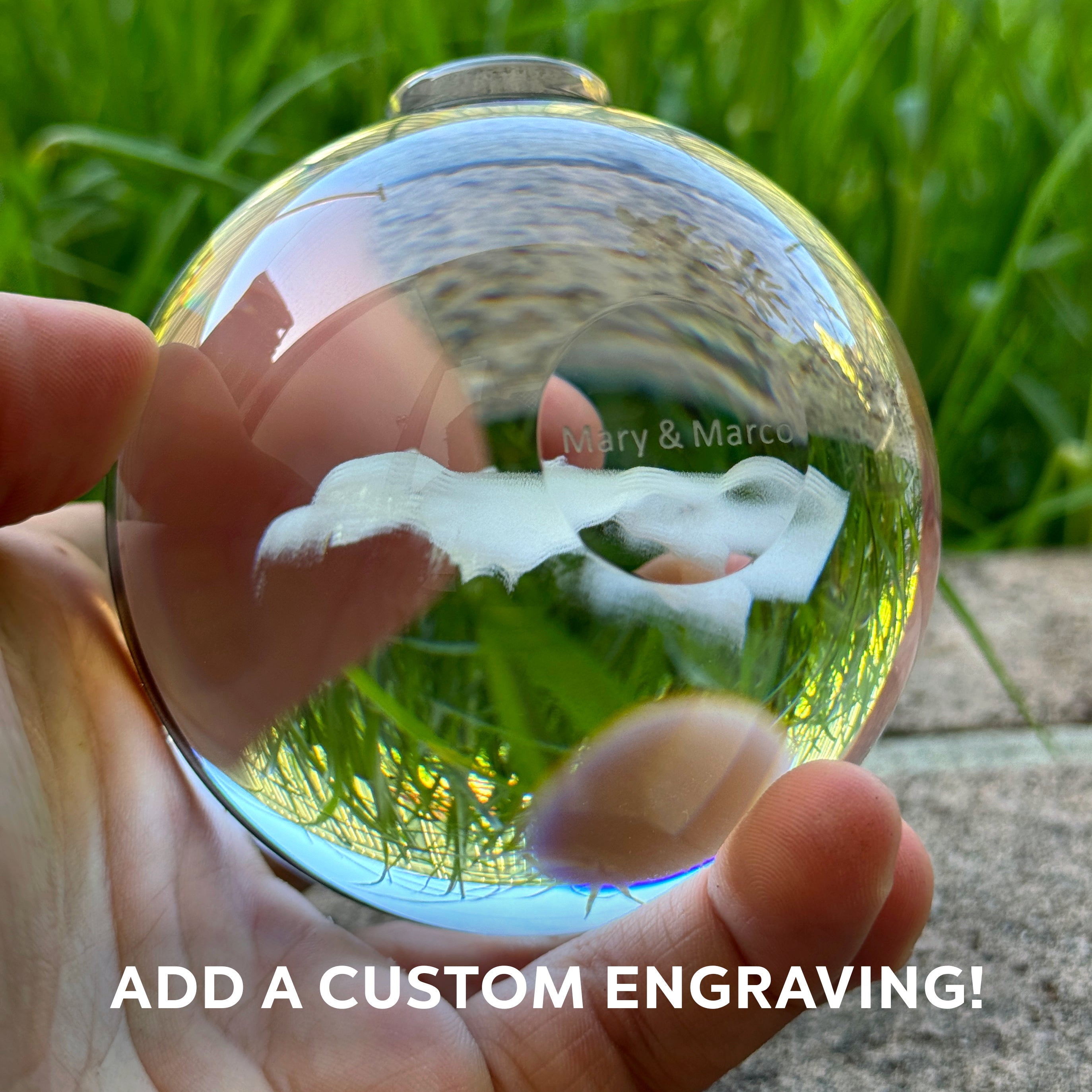 CUSTOM Portrait Engraved Crystal Pokeball