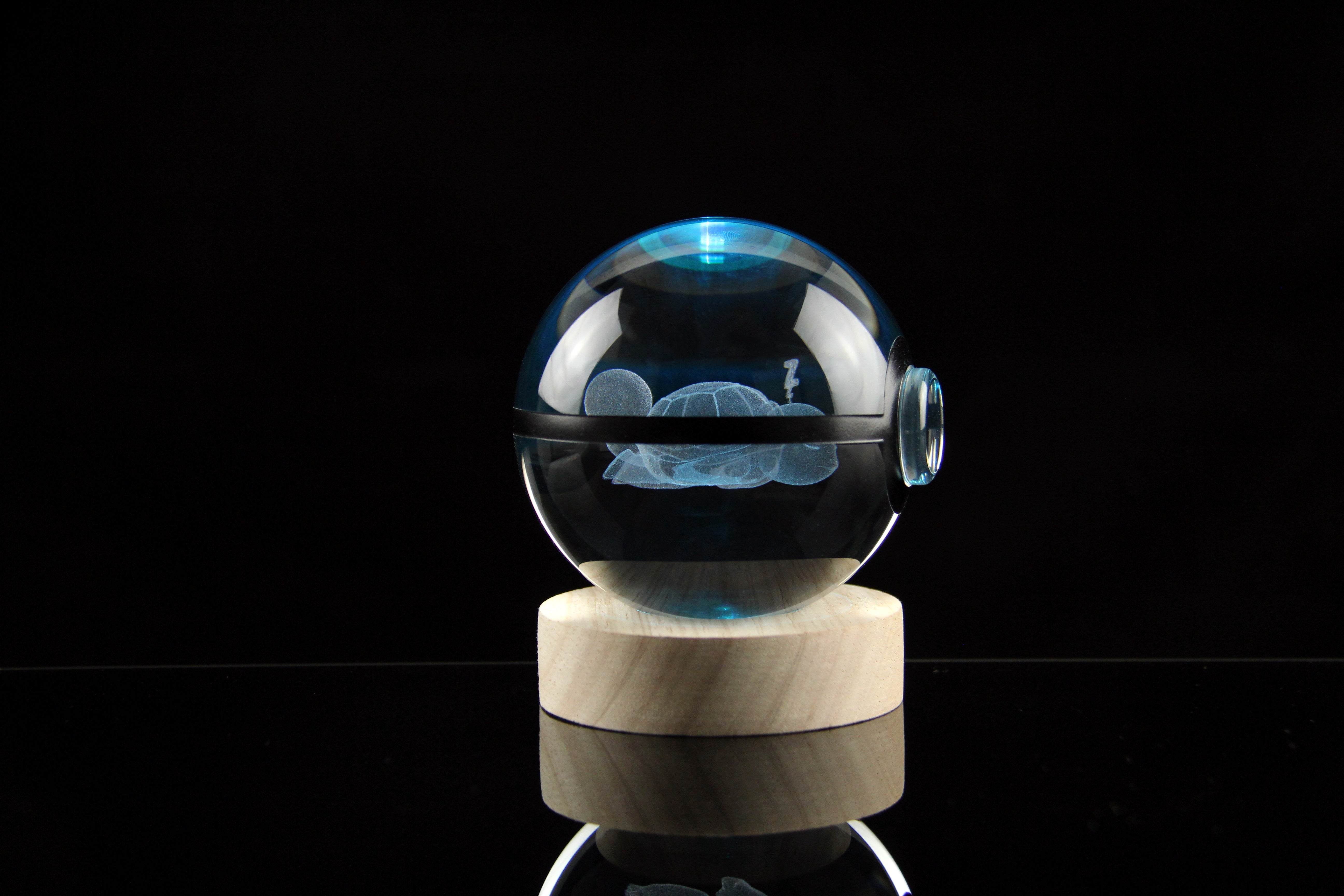 Sleeping Squirtle Large Crystal Pokeball