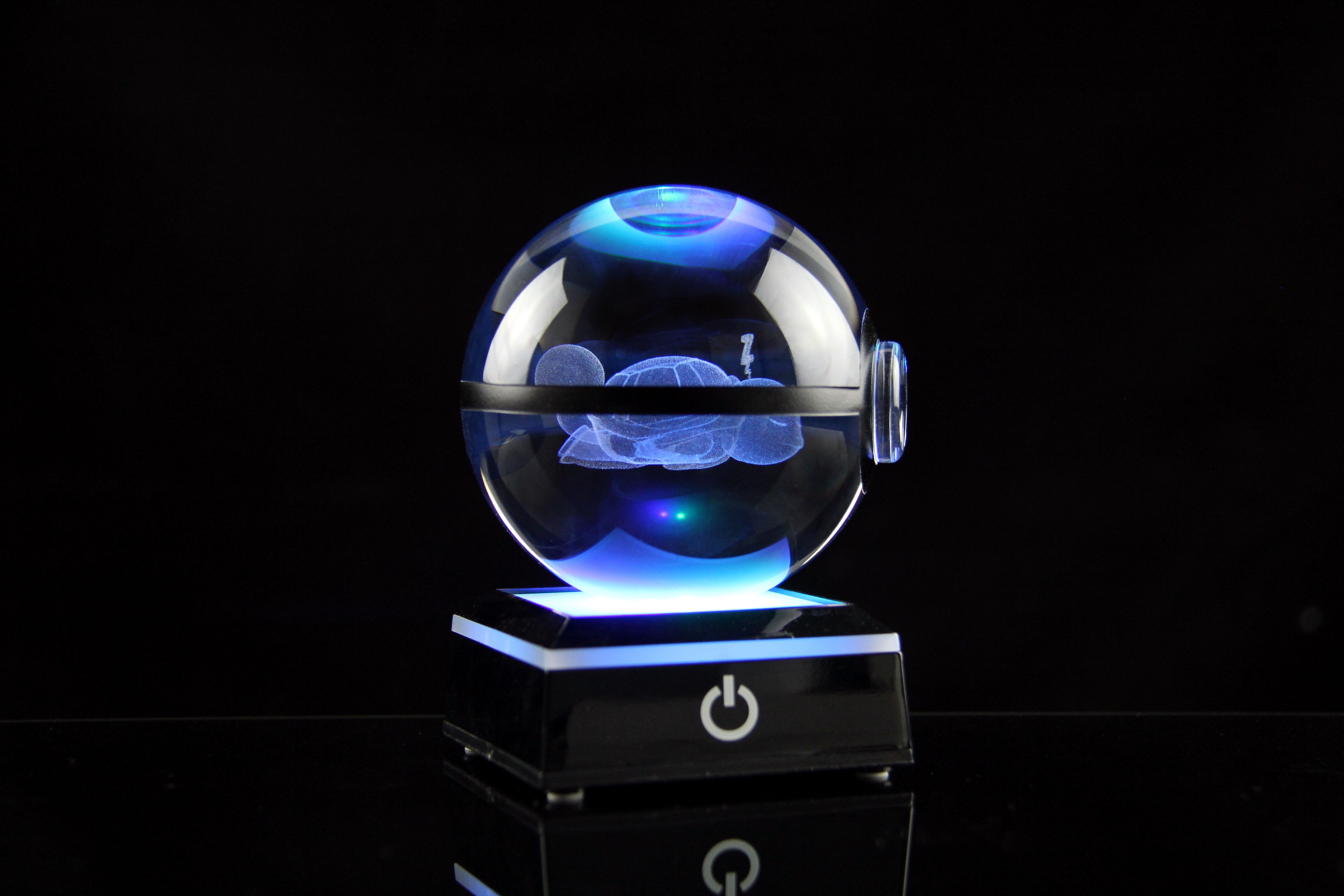 Sleeping Squirtle Large Crystal Pokeball