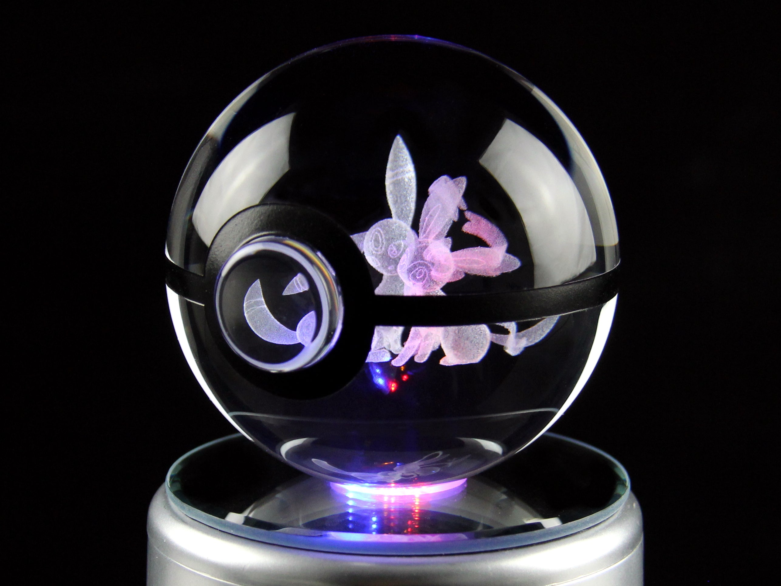 Umbreon & Sylveon Large Crystal Pokeball