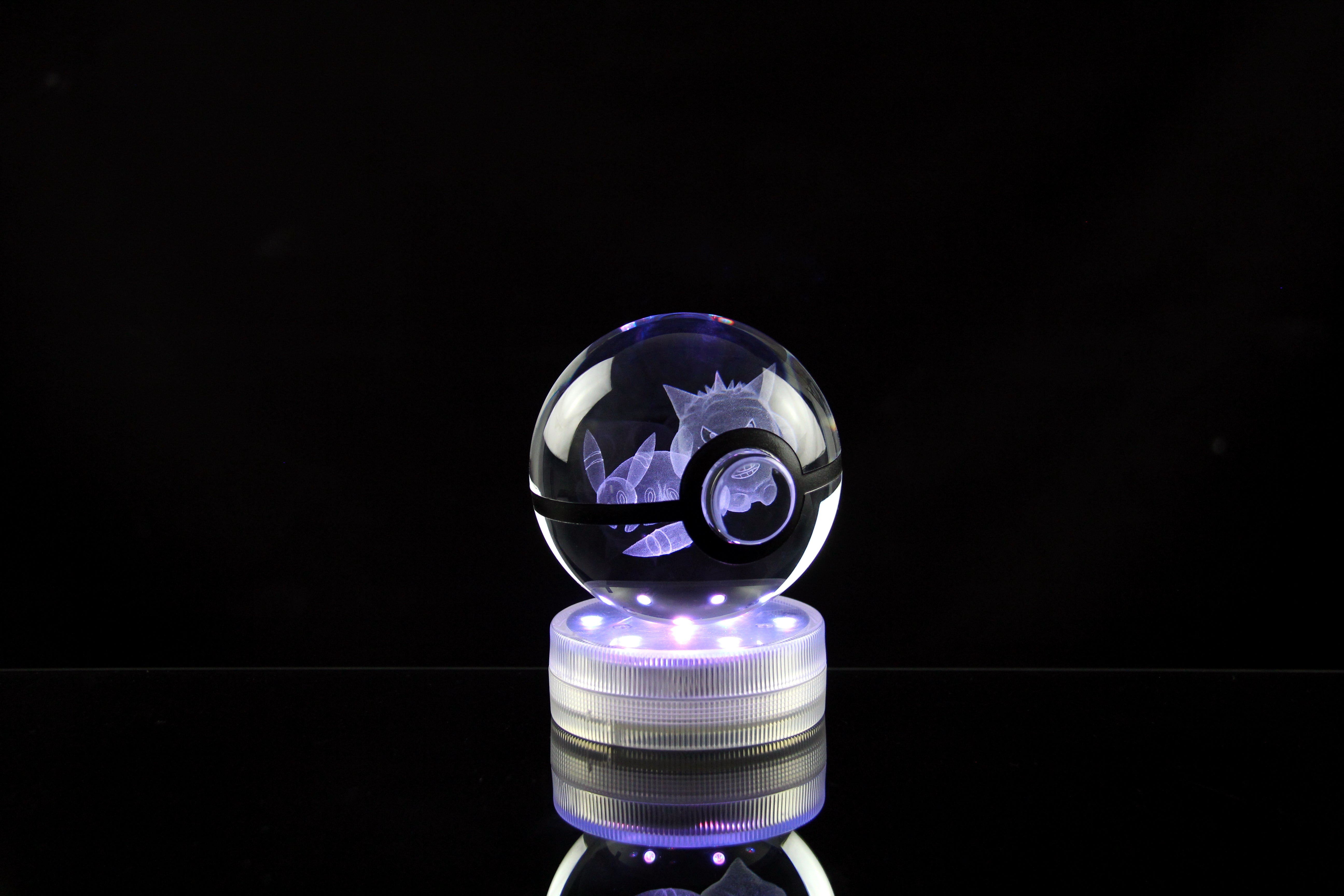 Umbreon and Gengar Large Crystal Pokeball