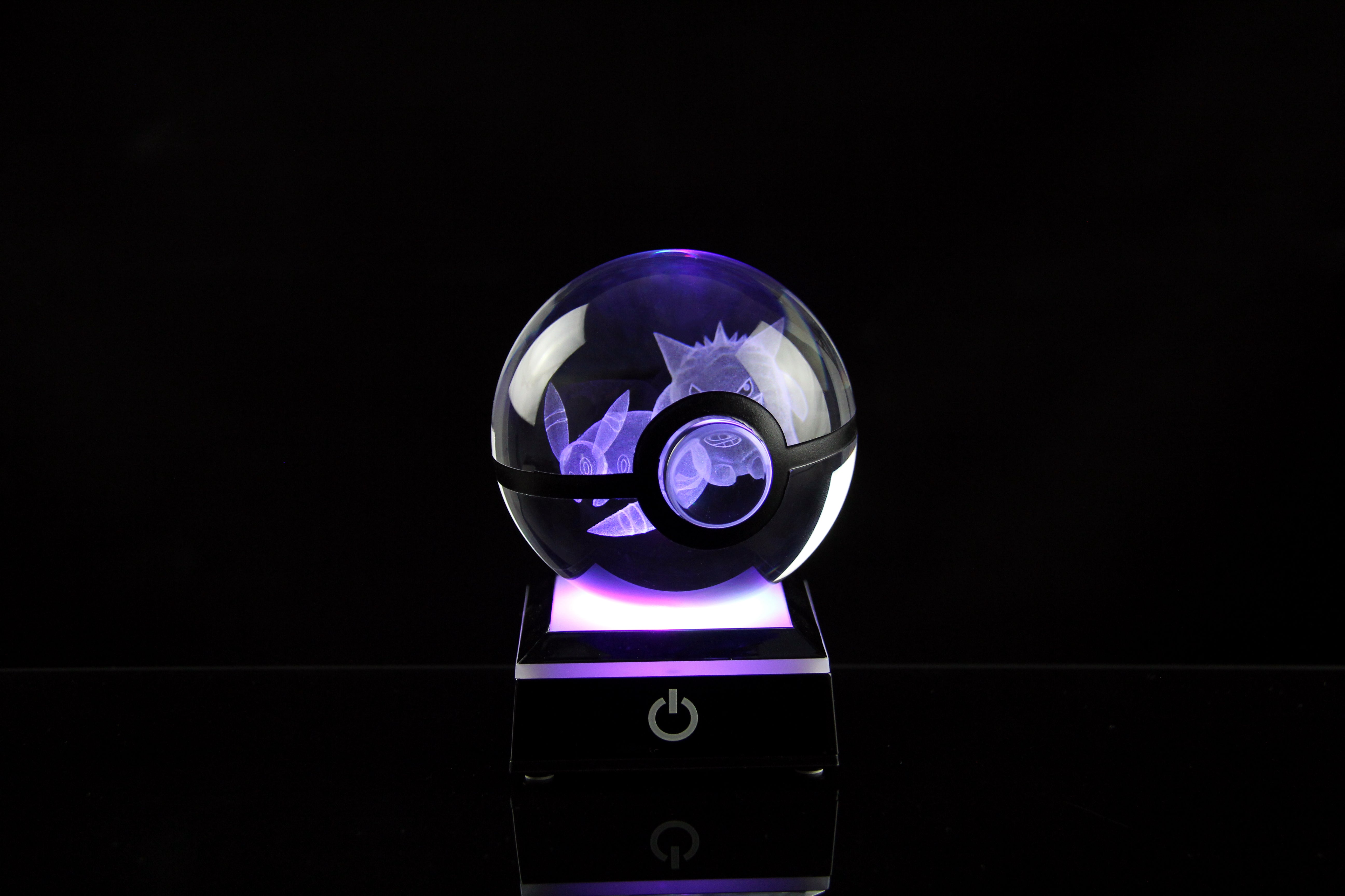 Umbreon and Gengar Large Crystal Pokeball