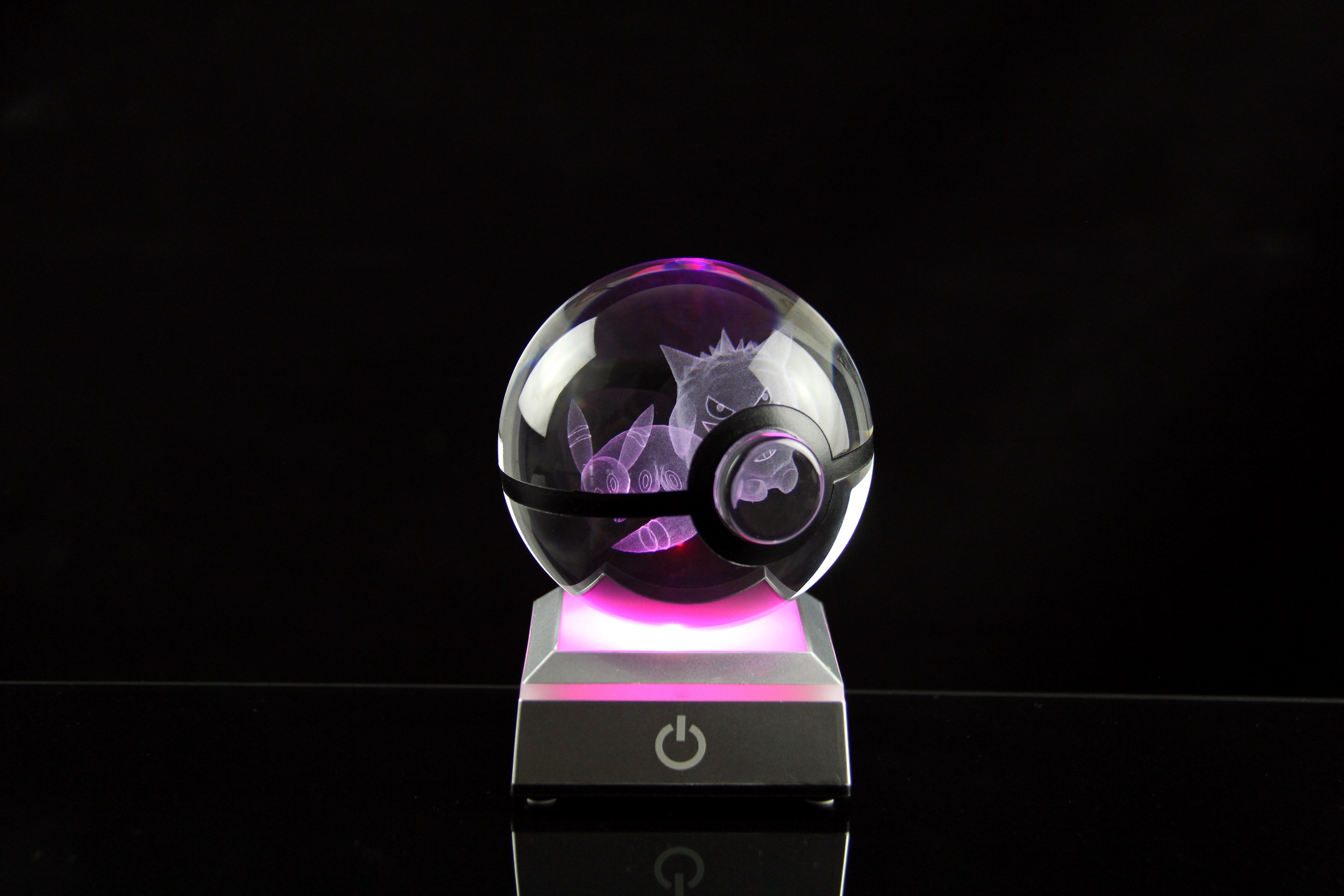 Umbreon and Gengar Large Crystal Pokeball