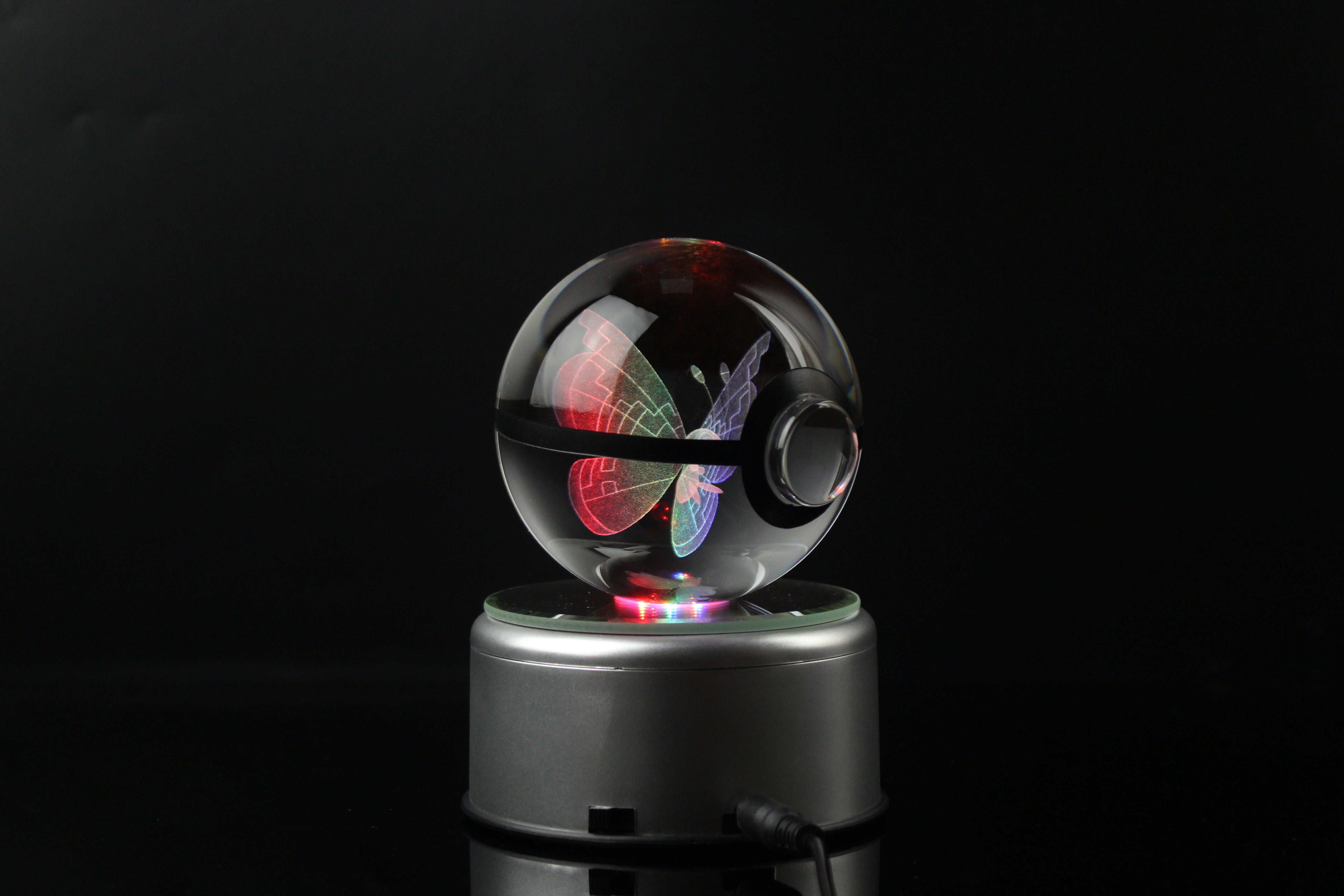 Vivillon Monsoon pattern Large Crystal Pokeball