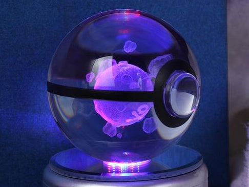 Koffing Large Crystal Pokeball