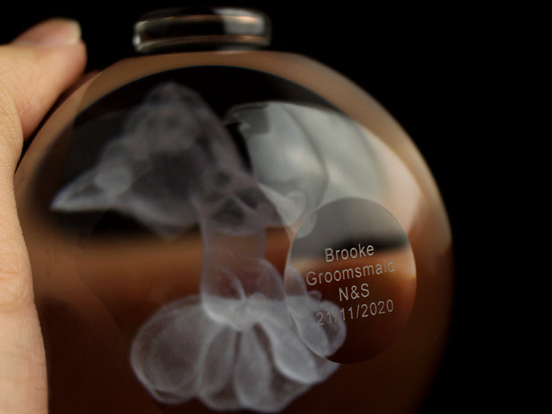 Custom Written Engraving for Crystal Pokeball