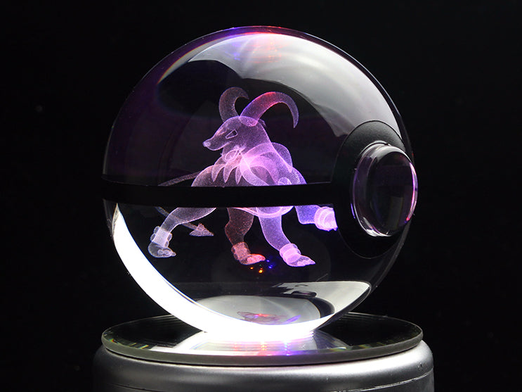 Houndoom Large Crystal Pokeball