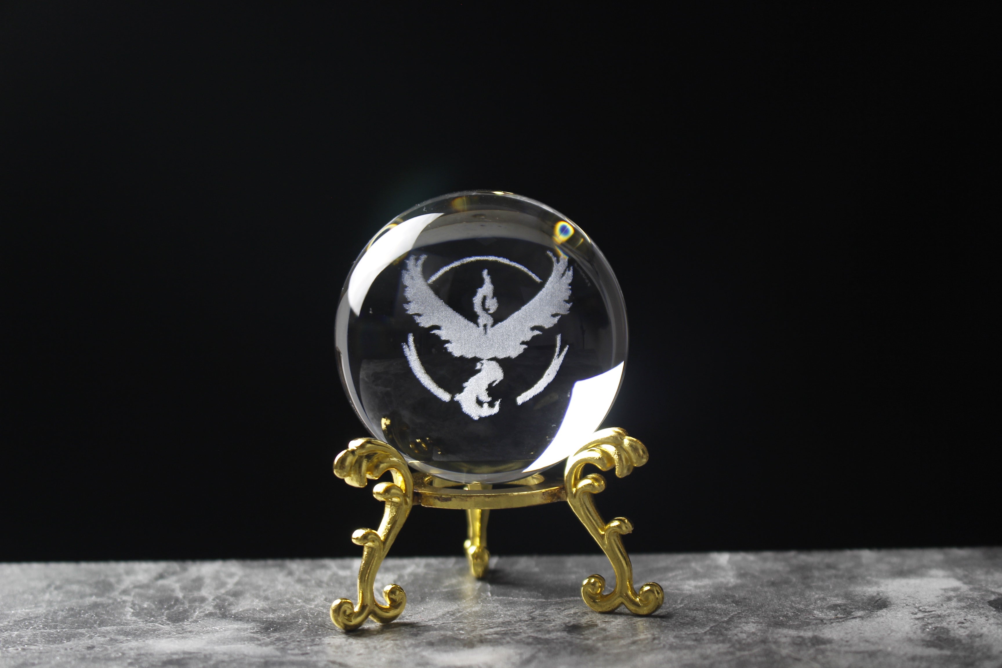 Team Valor Engraved in Crystal Ball