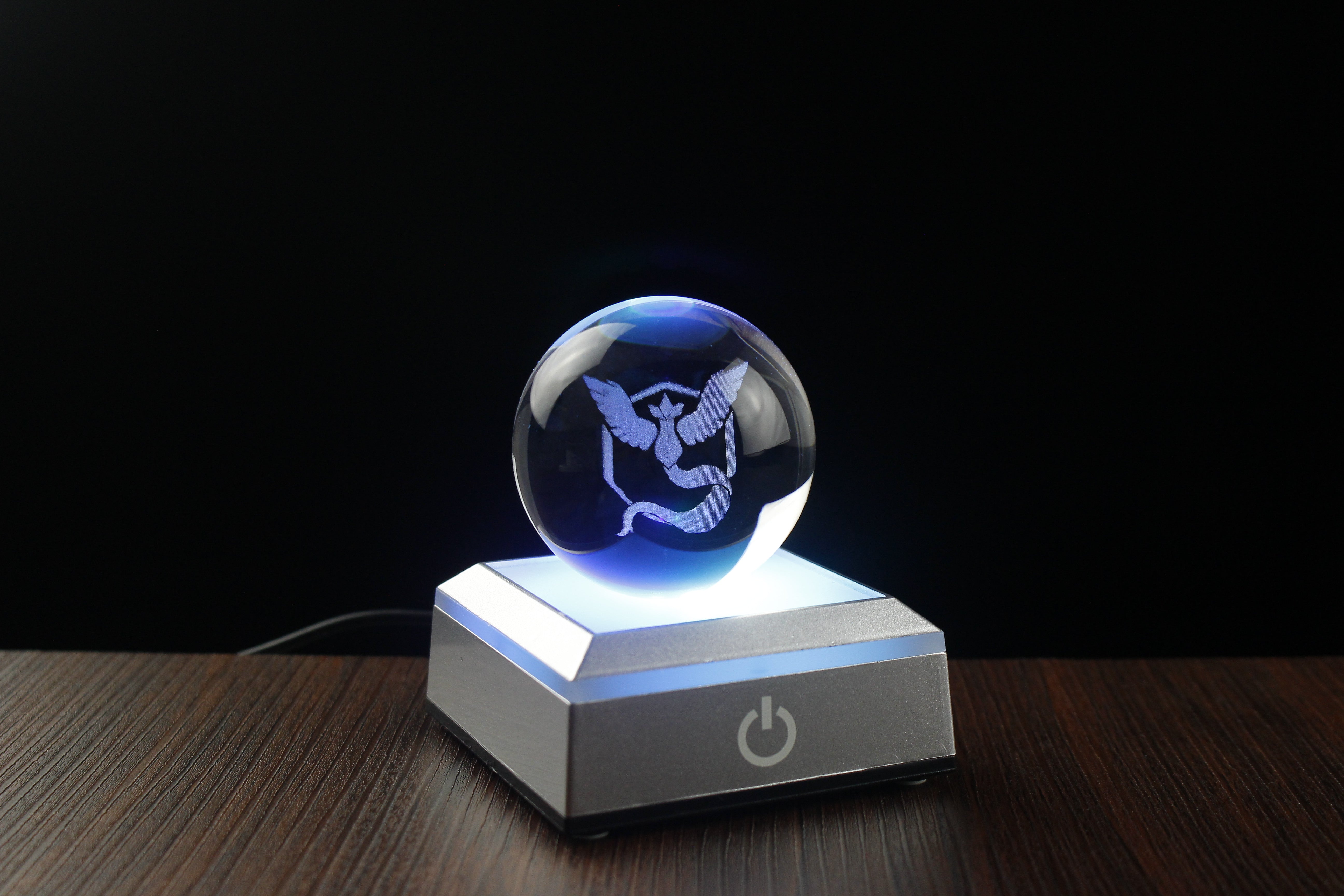 Team Mystic Engraved in Crystal Ball