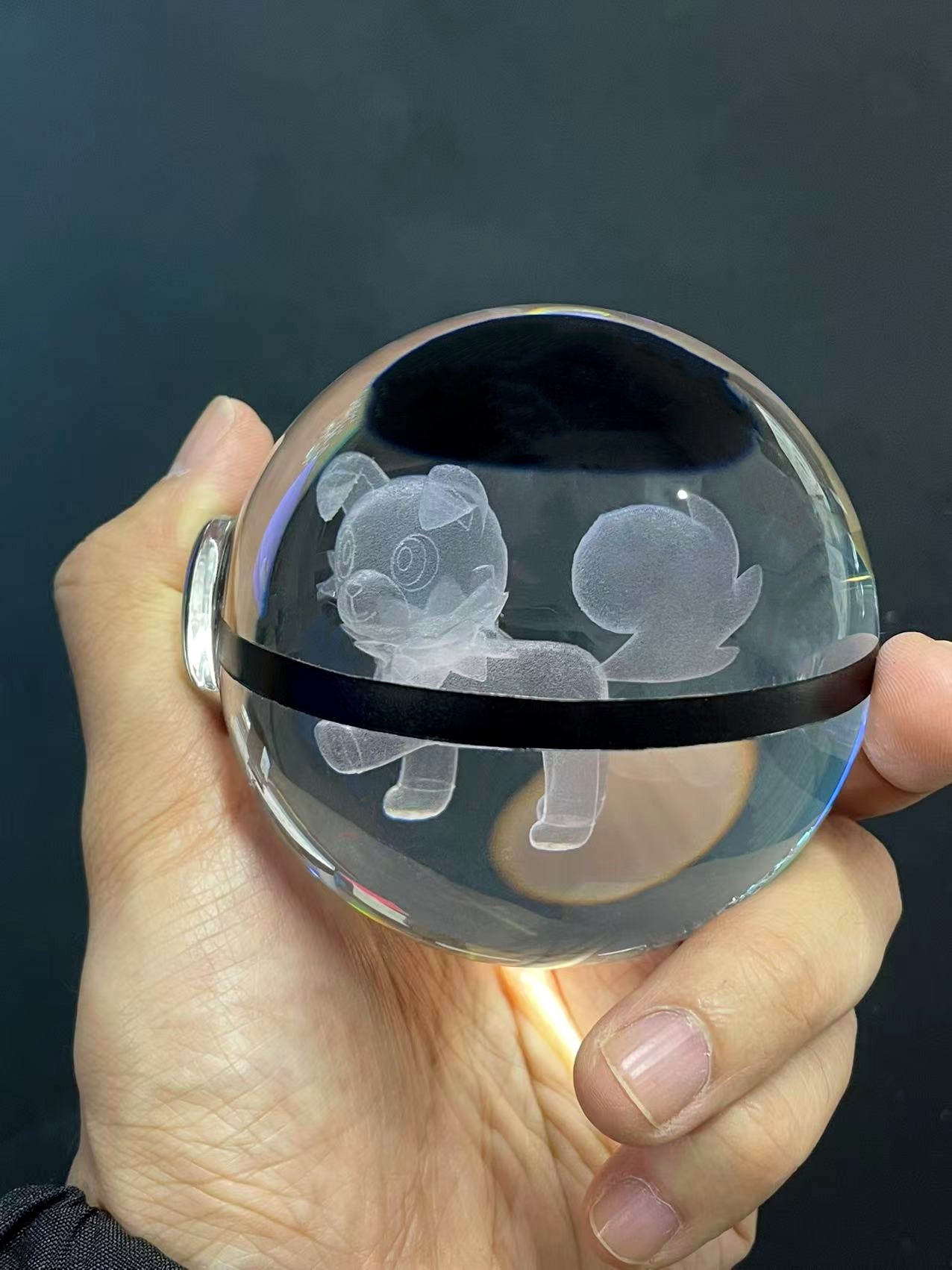 Rockruff Large Crystal Pokeball