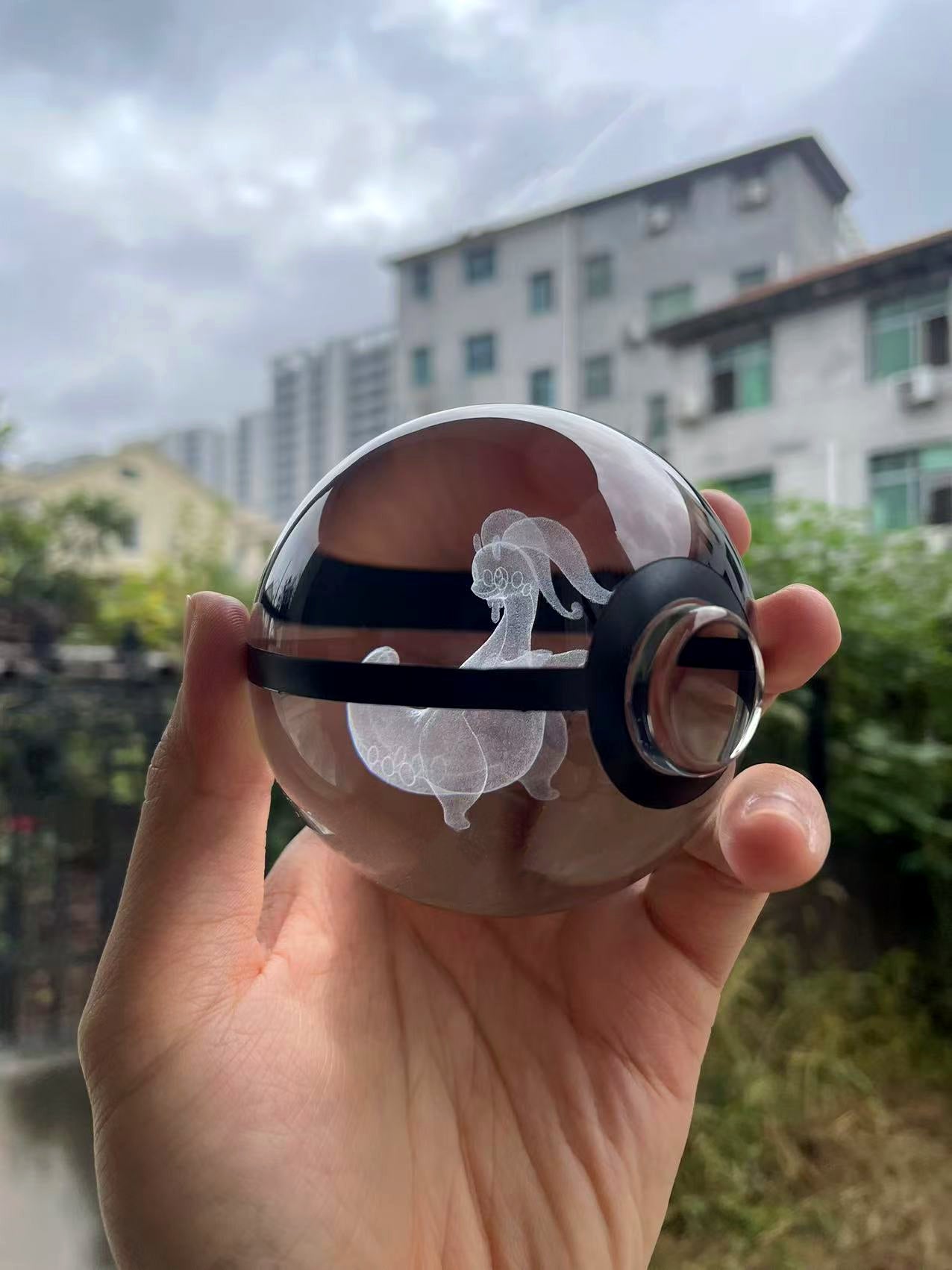 Goodra Large Crystal Pokeball