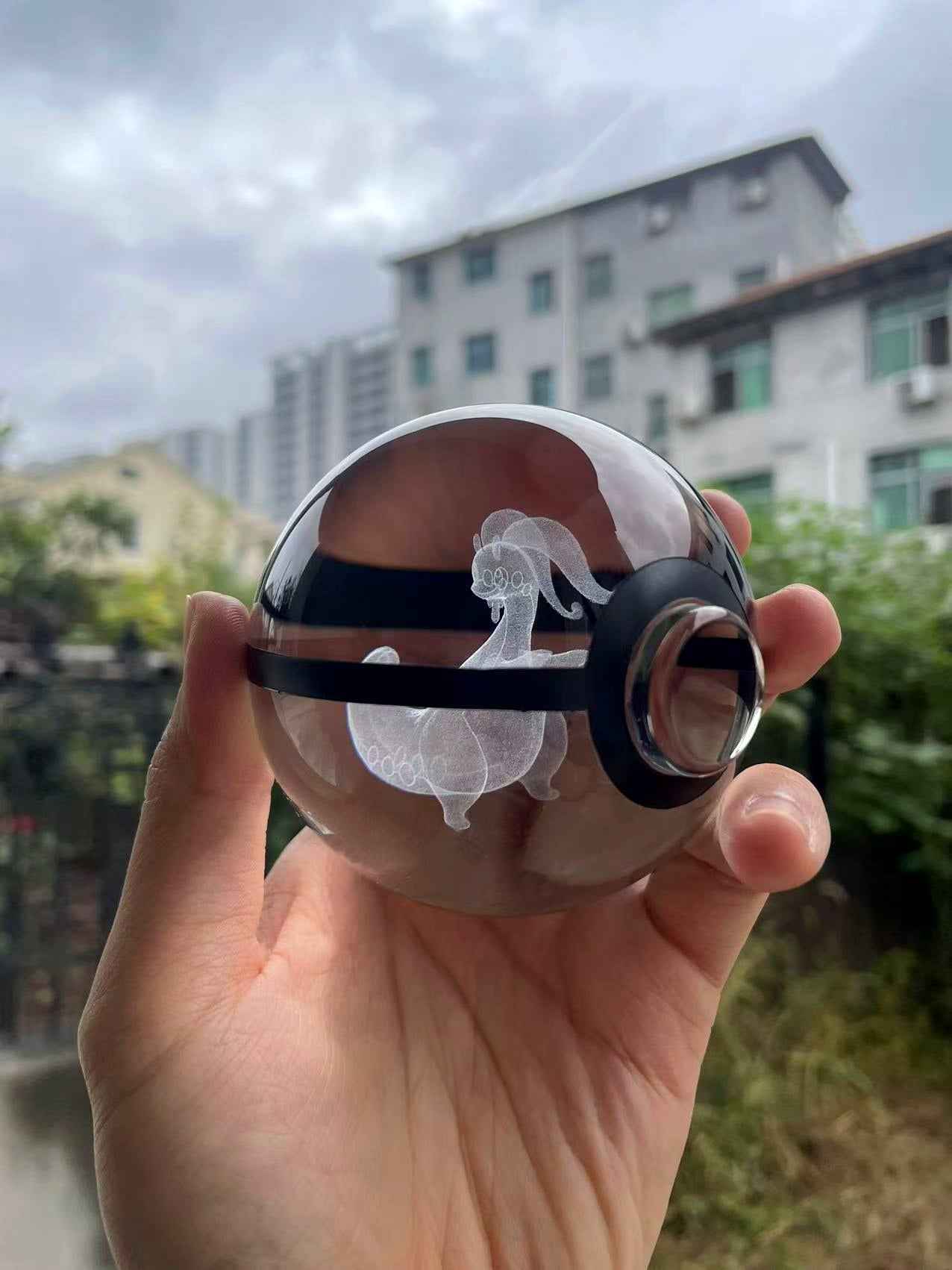 Goodra Large Crystal Pokeball