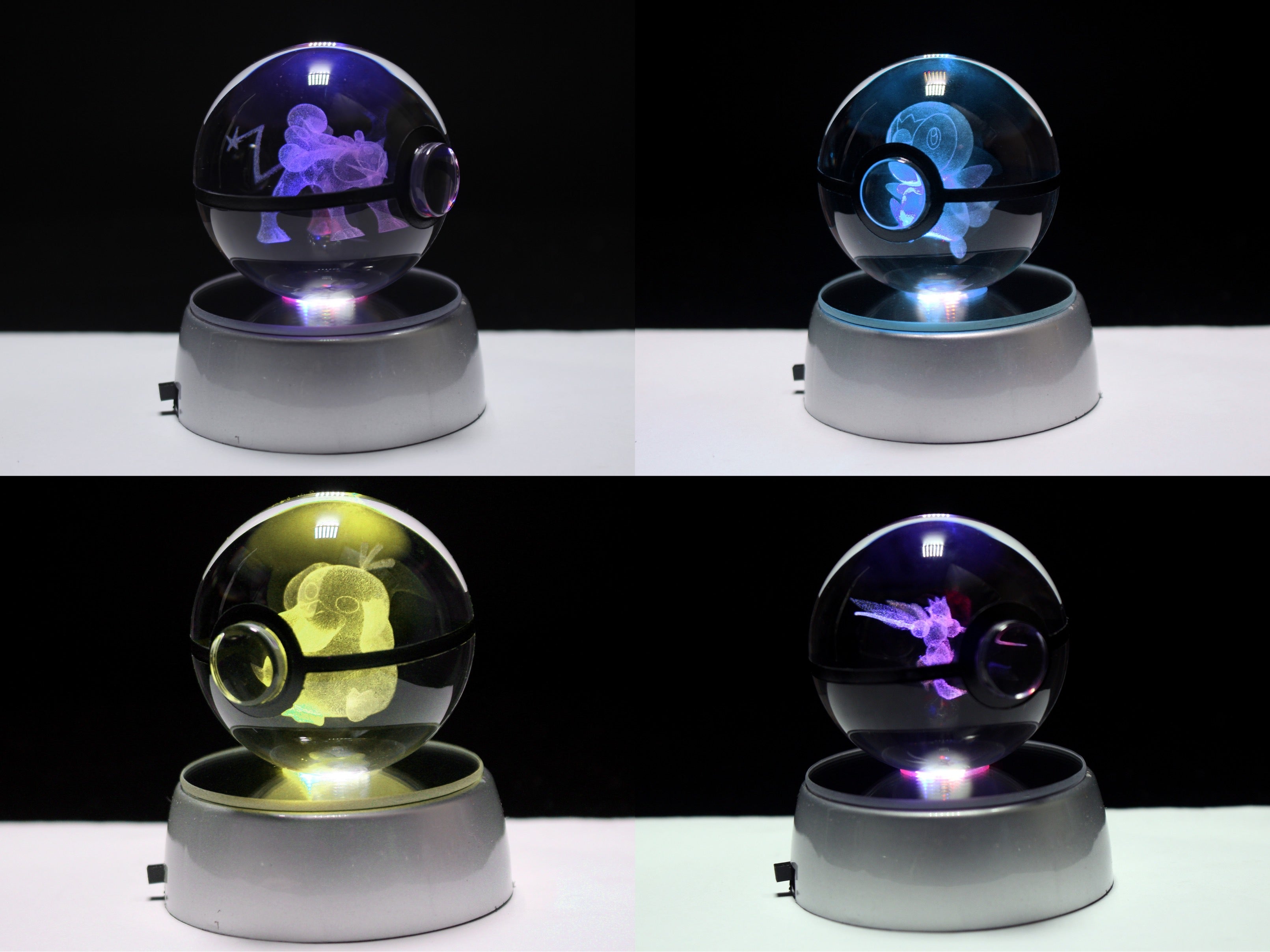 2in (50mm) Crystal Pokeball (450+ Designs)