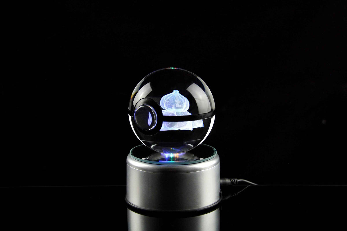 Sleeping Bulbasaur Large Crystal Pokeball