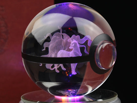 Alolan Ninetales Large Crystal Pokeball