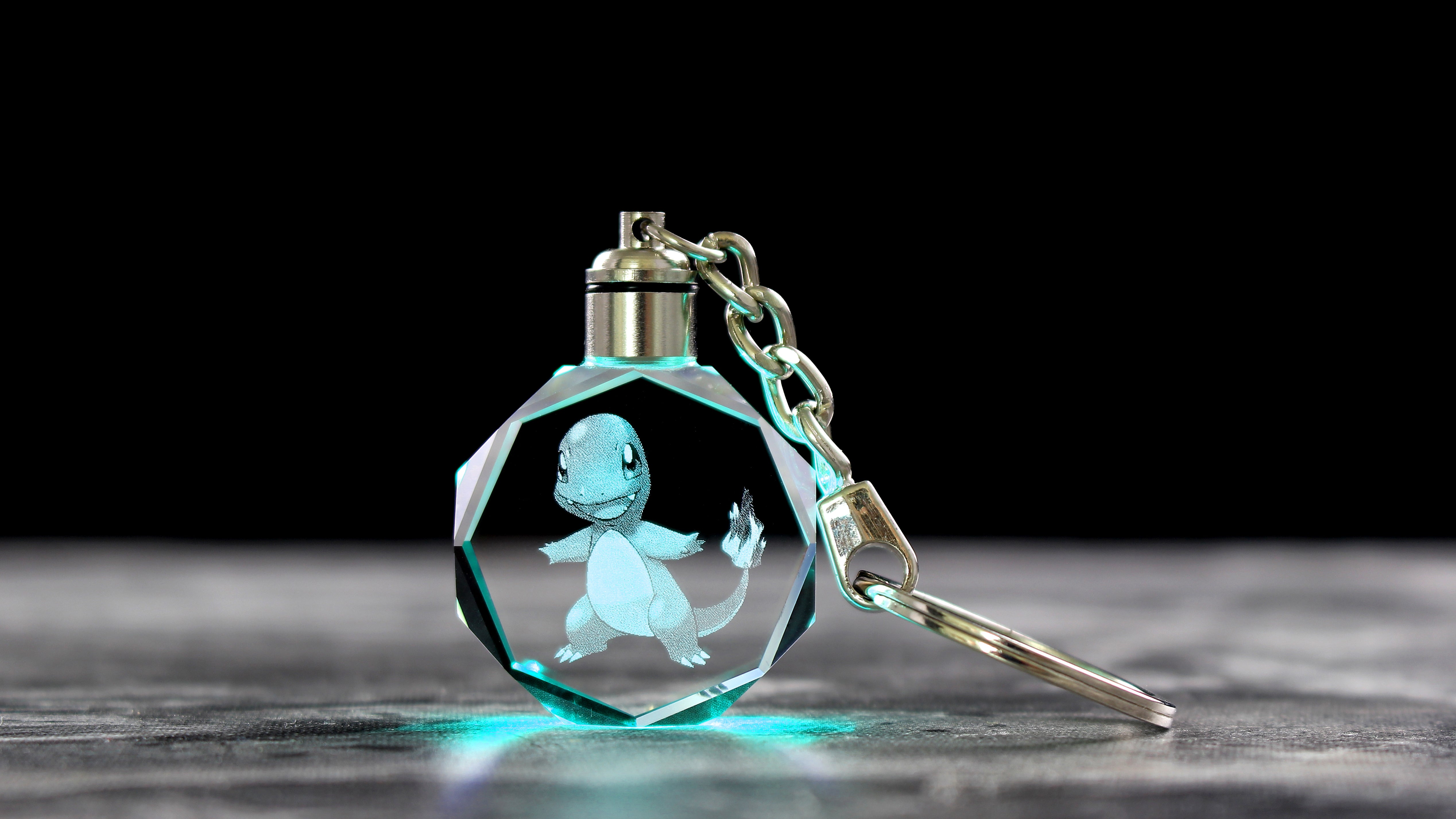 Octagon Crystal Keychain