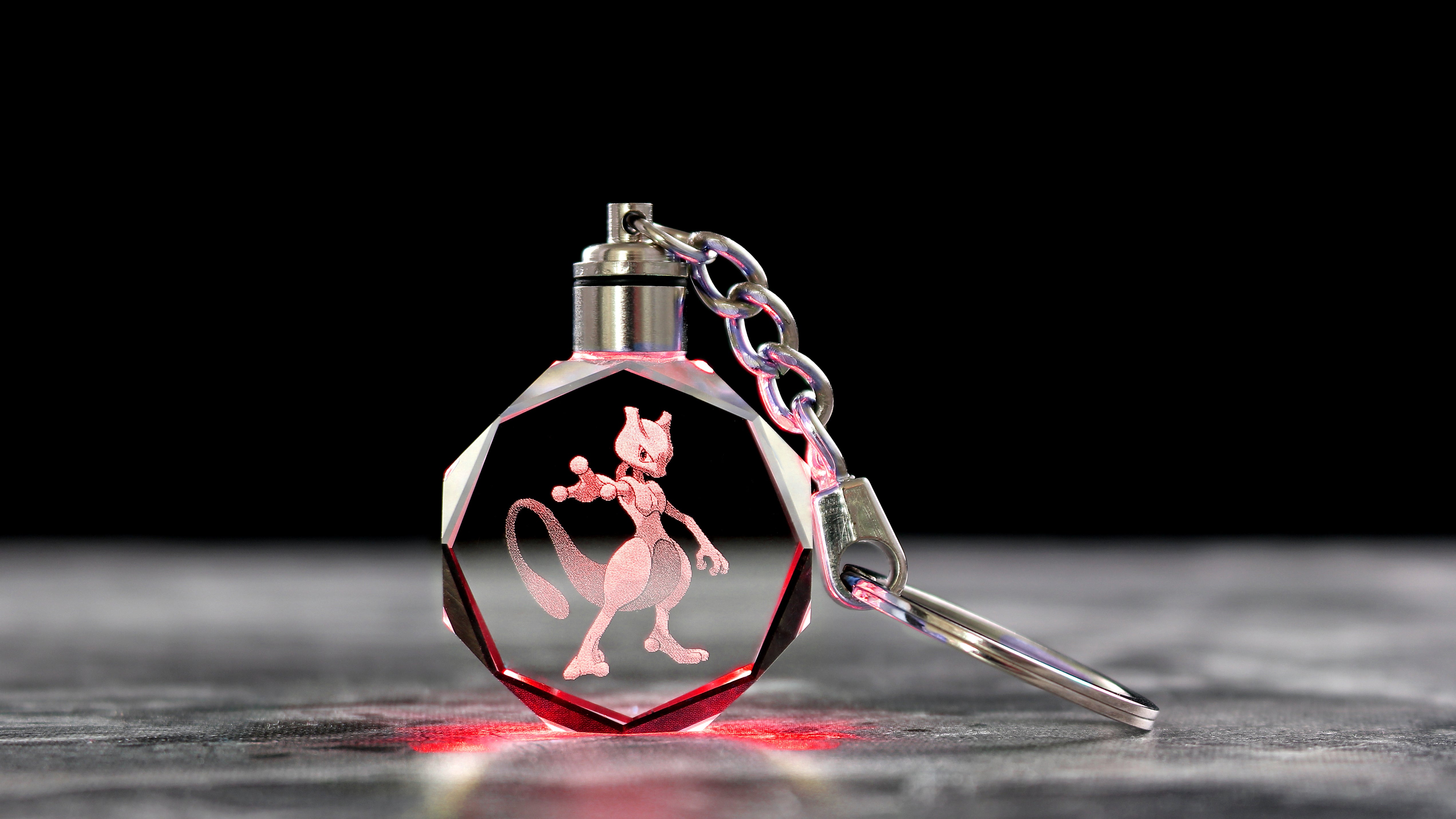 Octagon Crystal Keychain