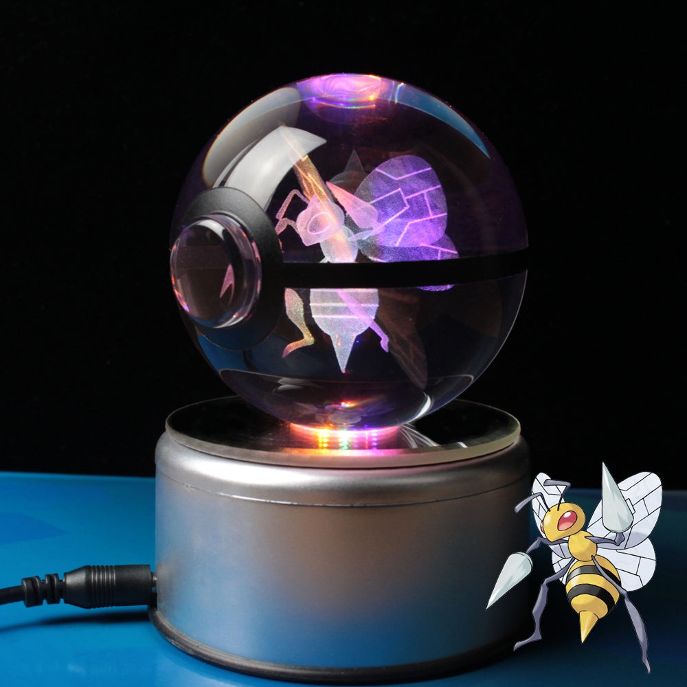 Beedrill Large Crystal Pokeball