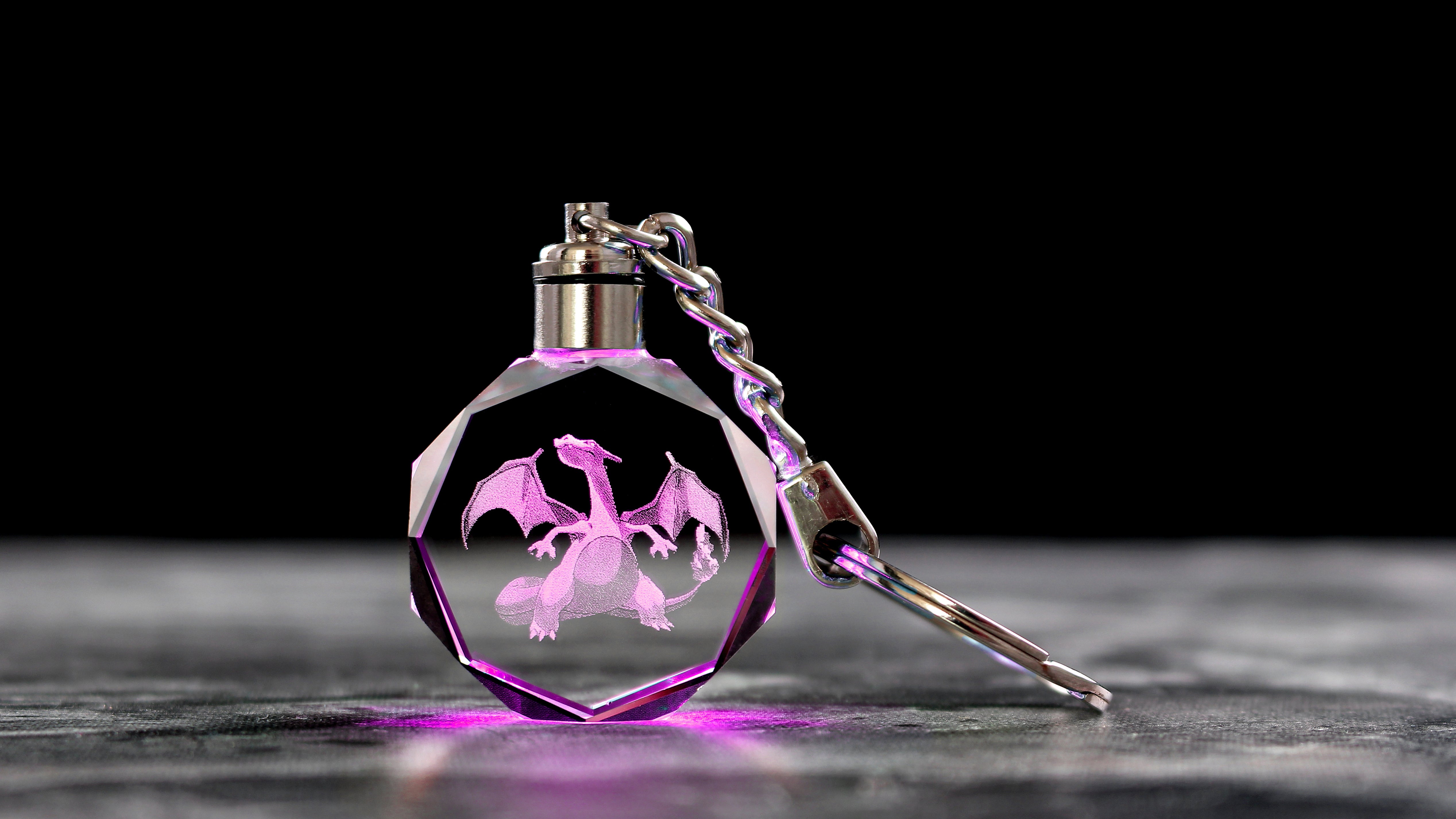 Octagon Crystal Keychain