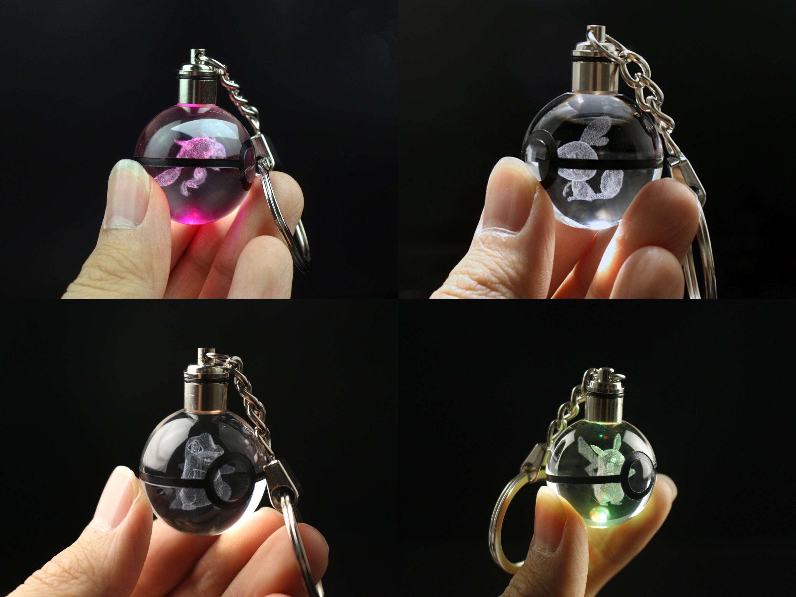 Keychain Crystal Pokeball (450+ Designs)