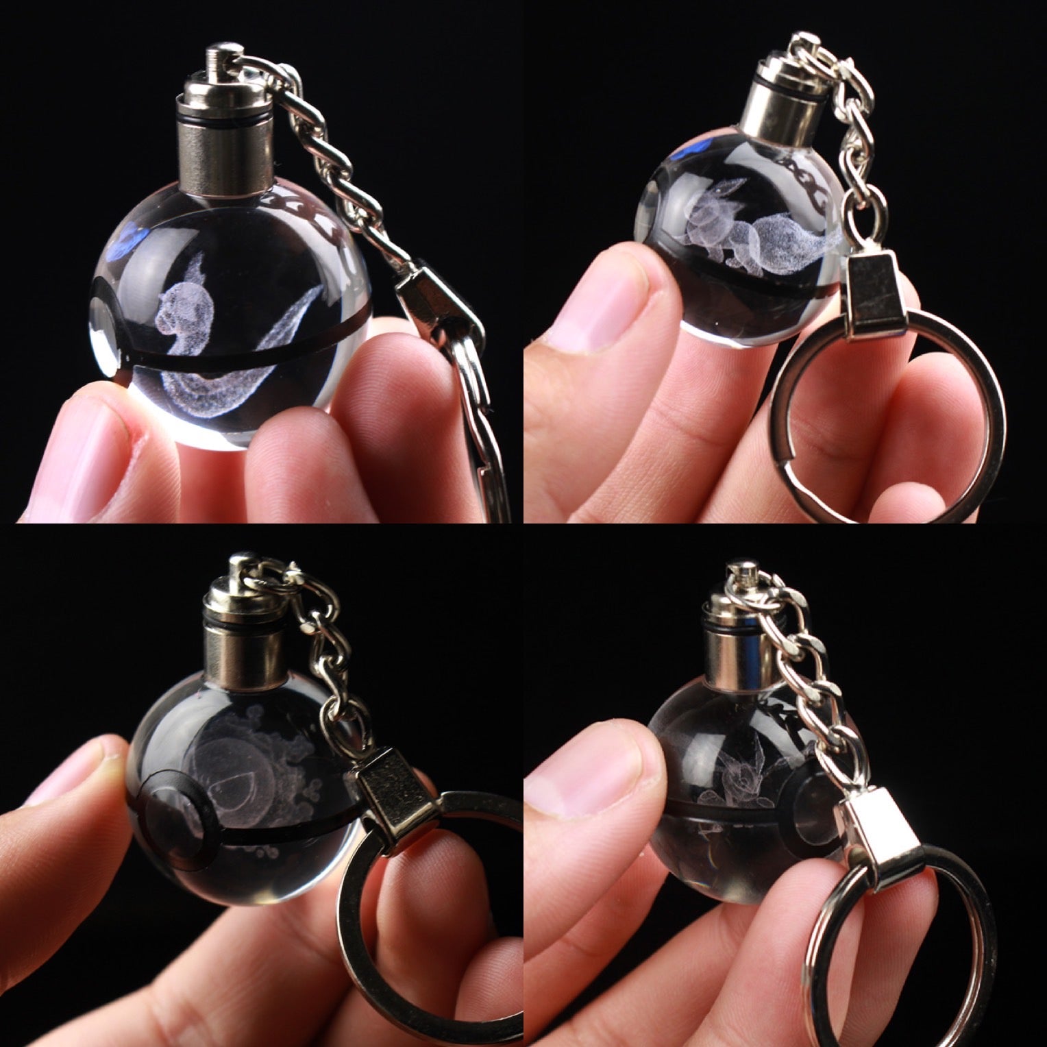 Keychain Crystal Pokeball (450+ Designs)