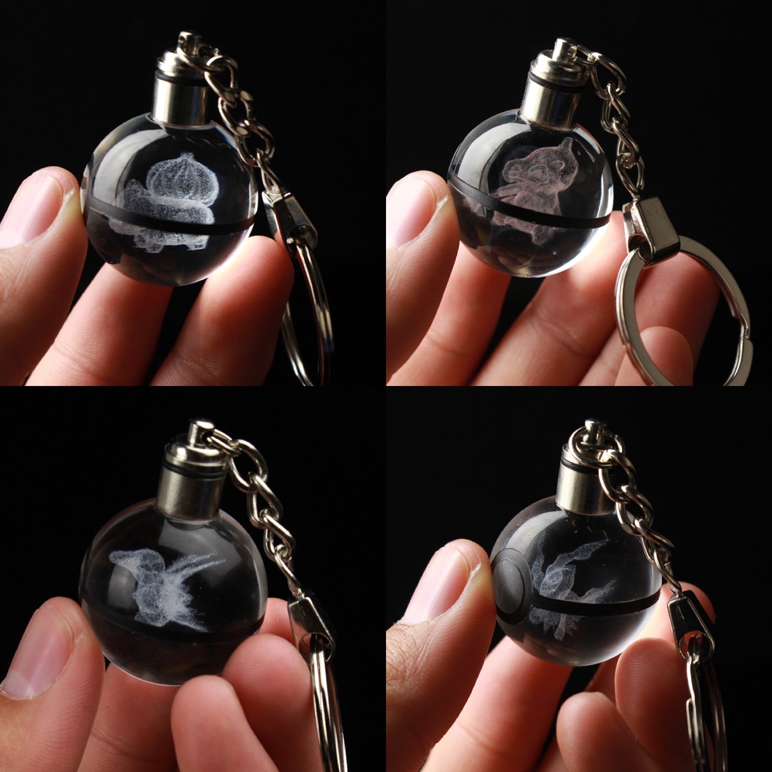 Keychain Crystal Pokeball (450+ Designs)