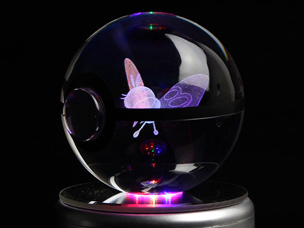Large Ribbon Pokeball Ribombee Large Crystal Pokeball