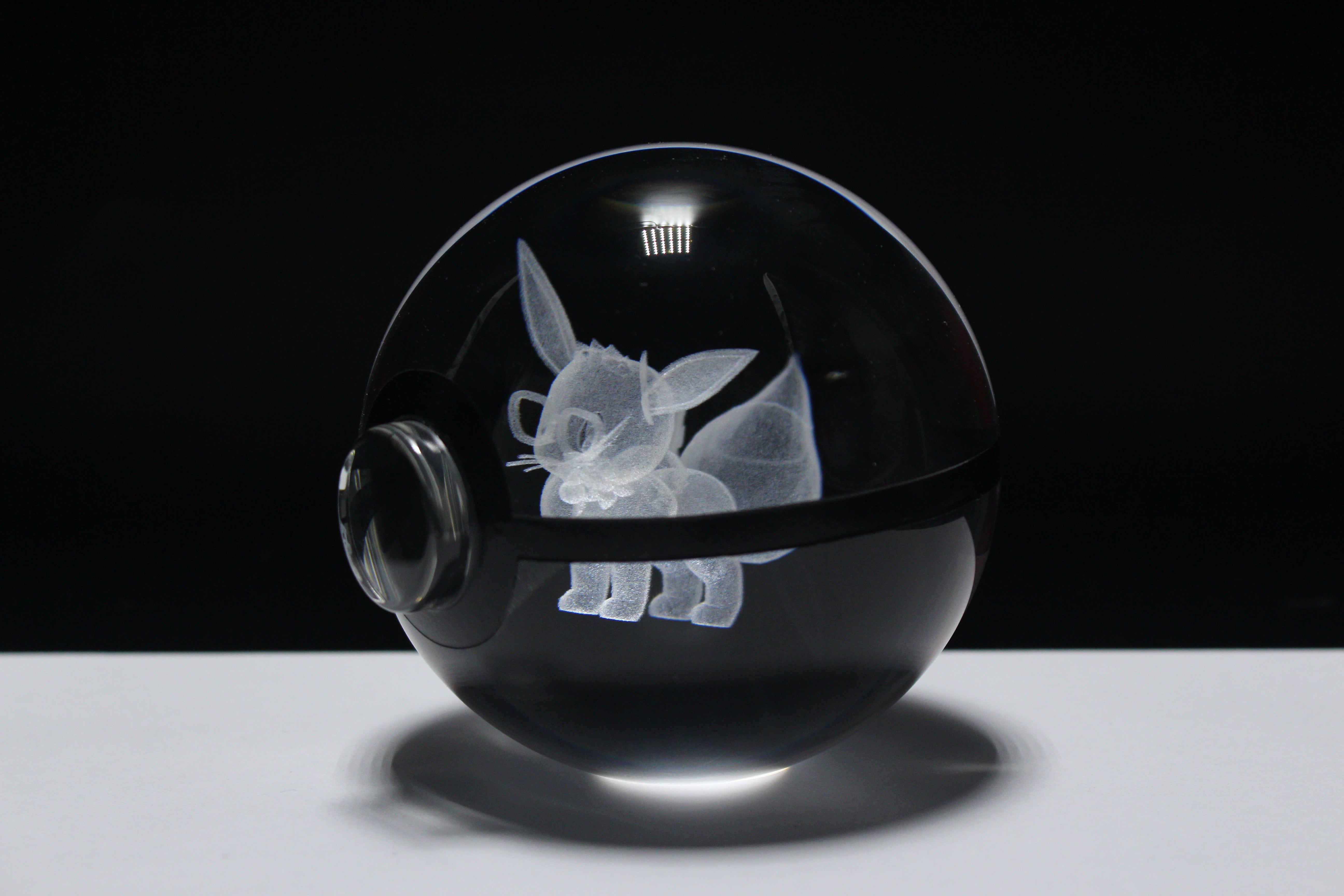 Eevee and Flowers Large Crystal Pokeball