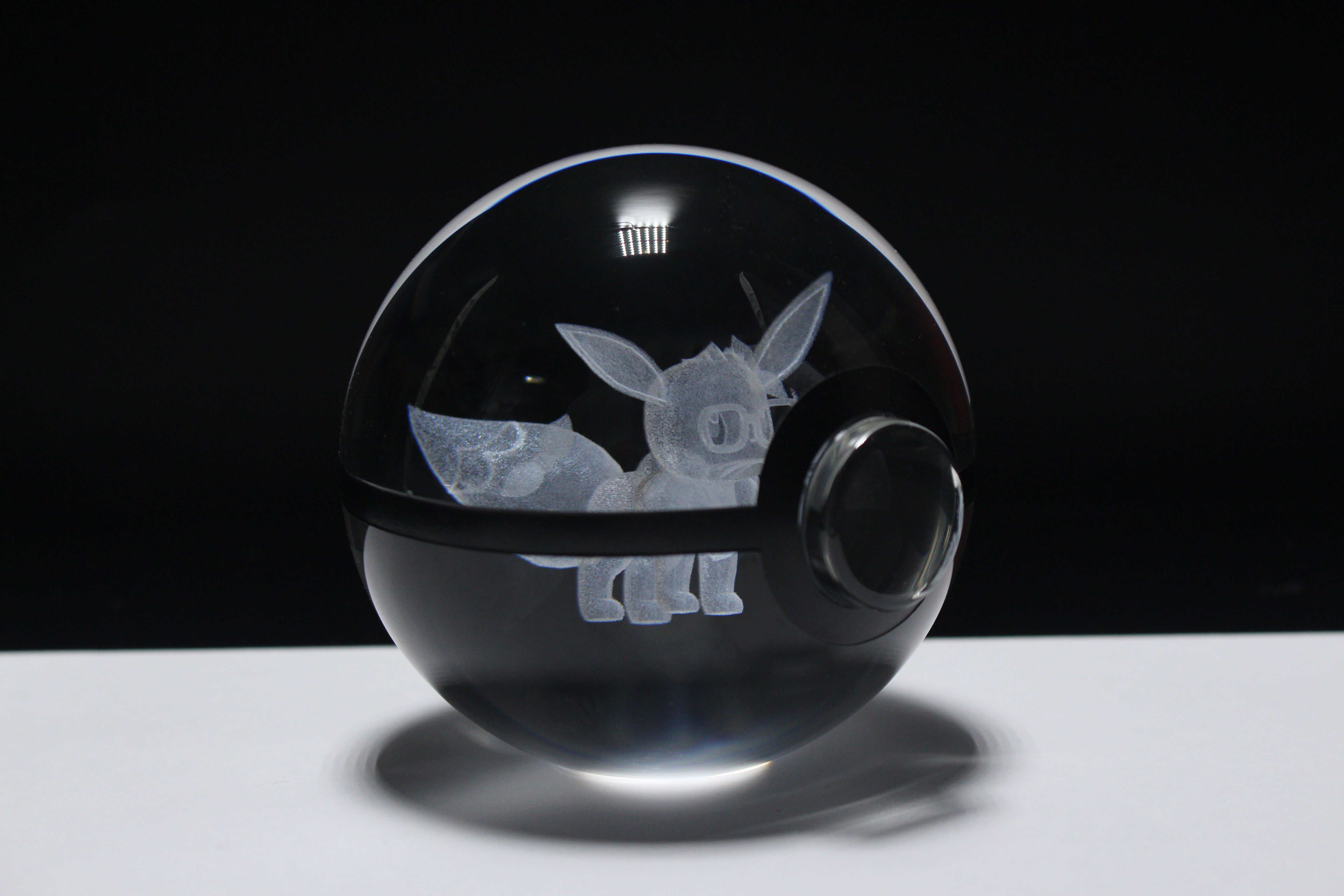 Eevee and Flowers Large Crystal Pokeball