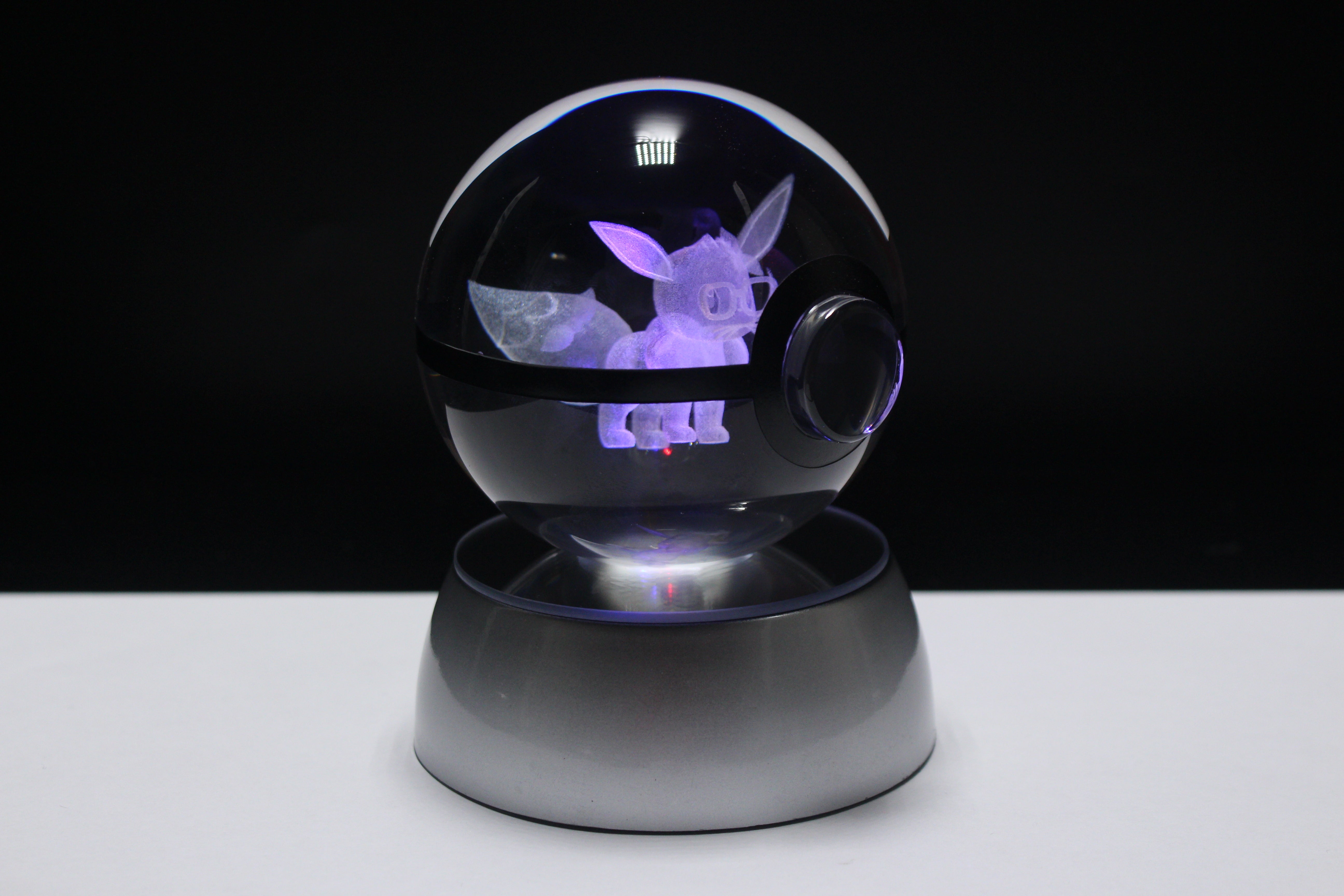 Eevee and Flowers Large Crystal Pokeball