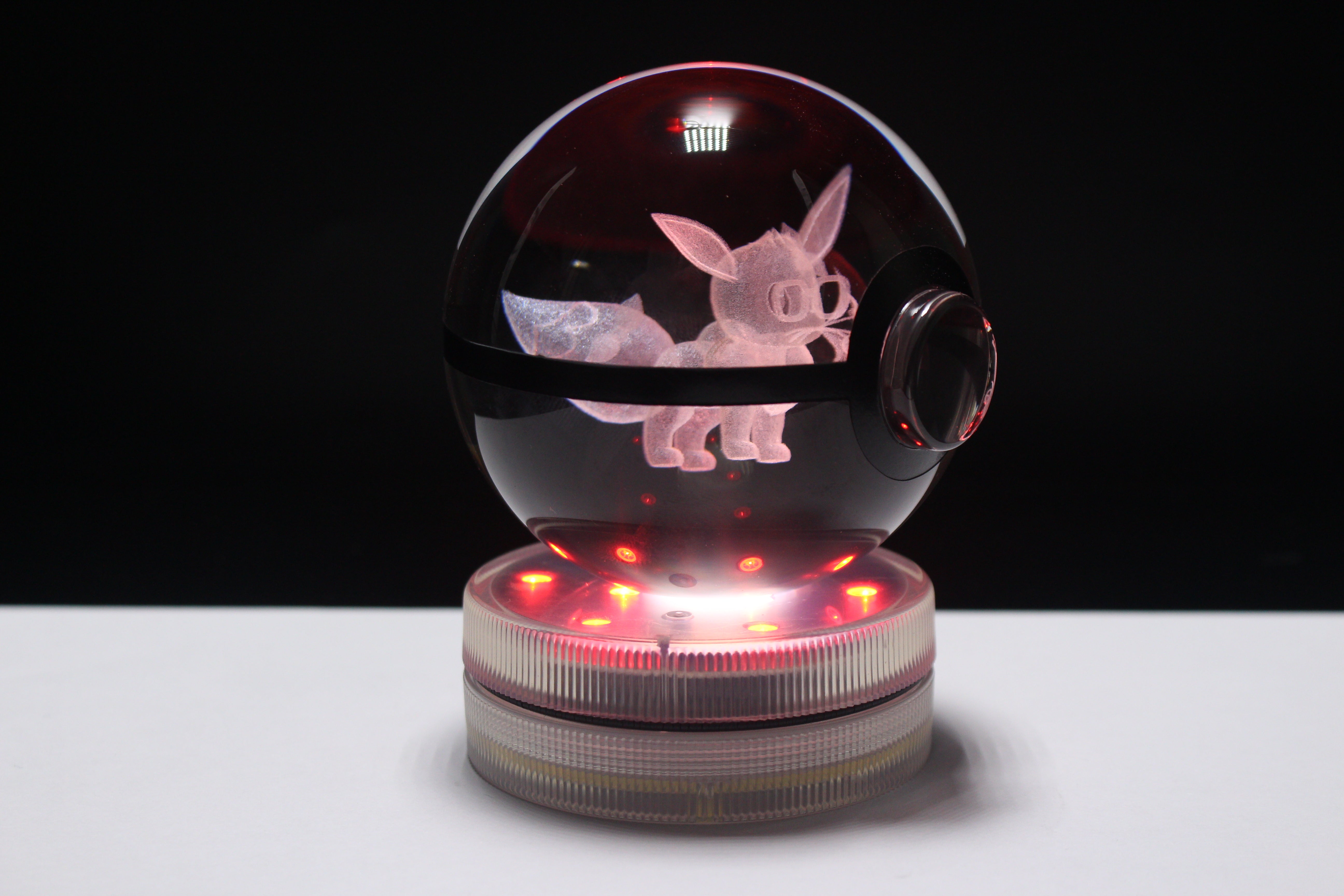 Eevee and Flowers Large Crystal Pokeball