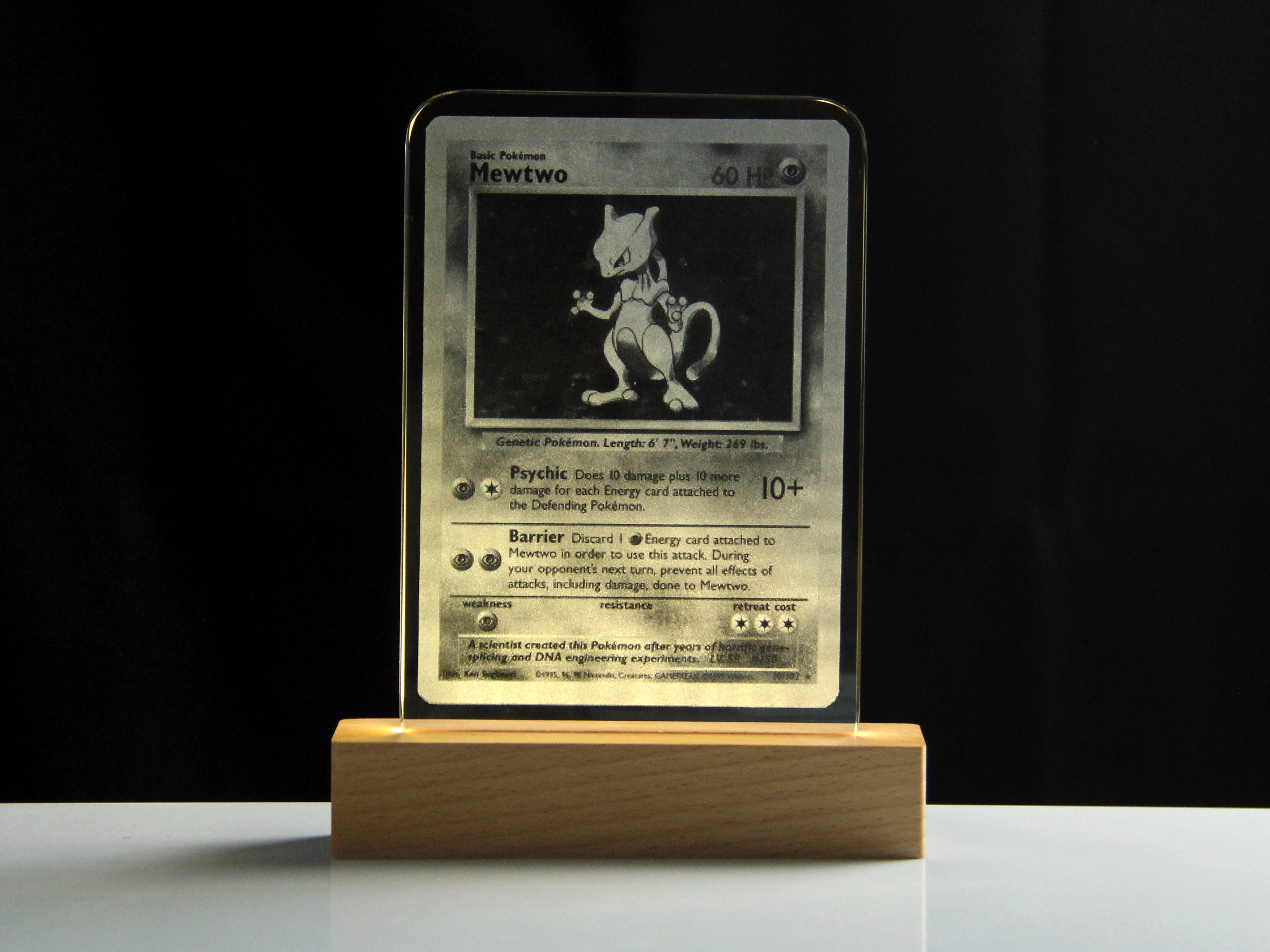 Mewtwo Holo 1999 Crystal Card Series