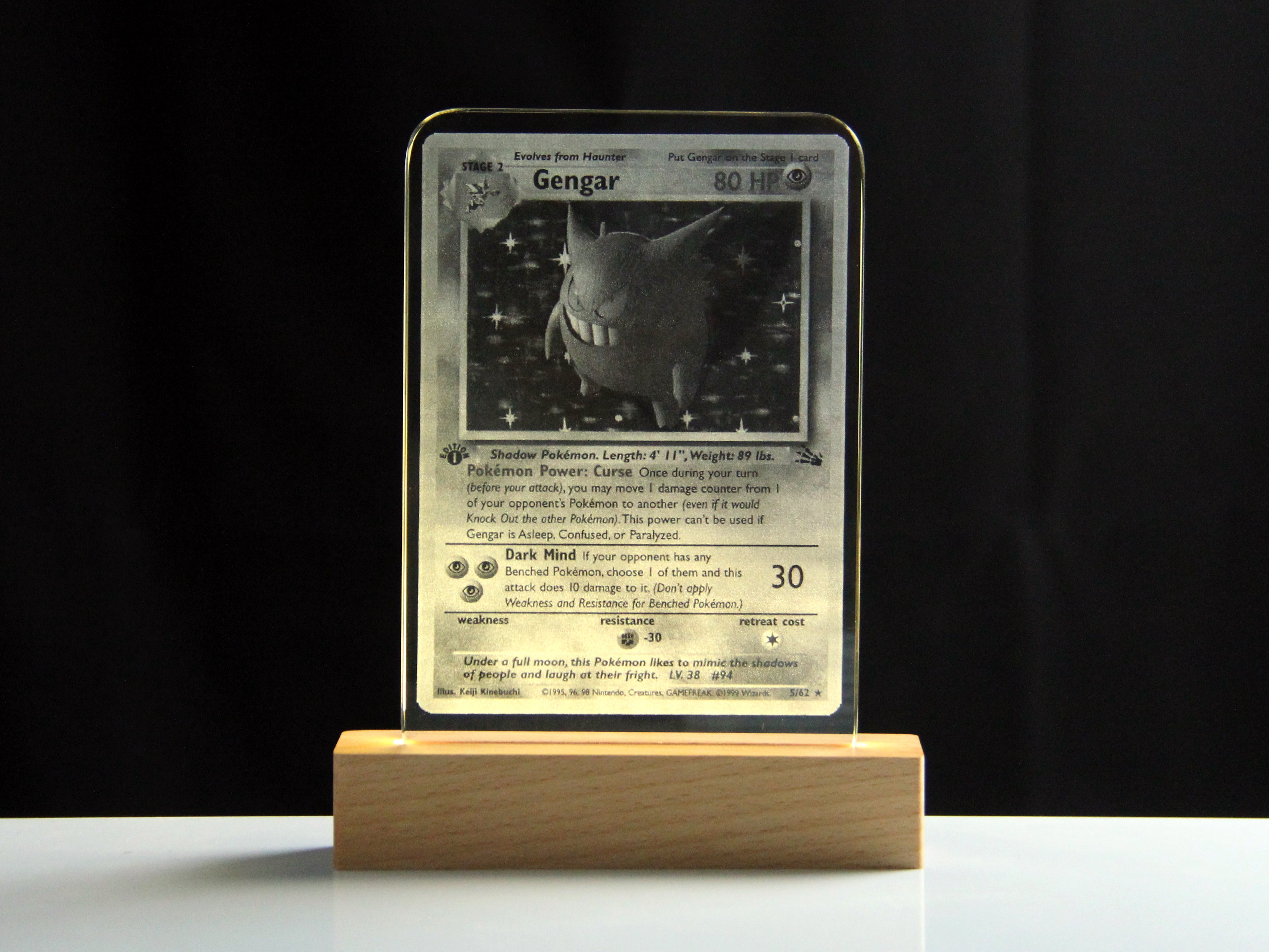 Gengar Holo 1999 Crystal Card Series