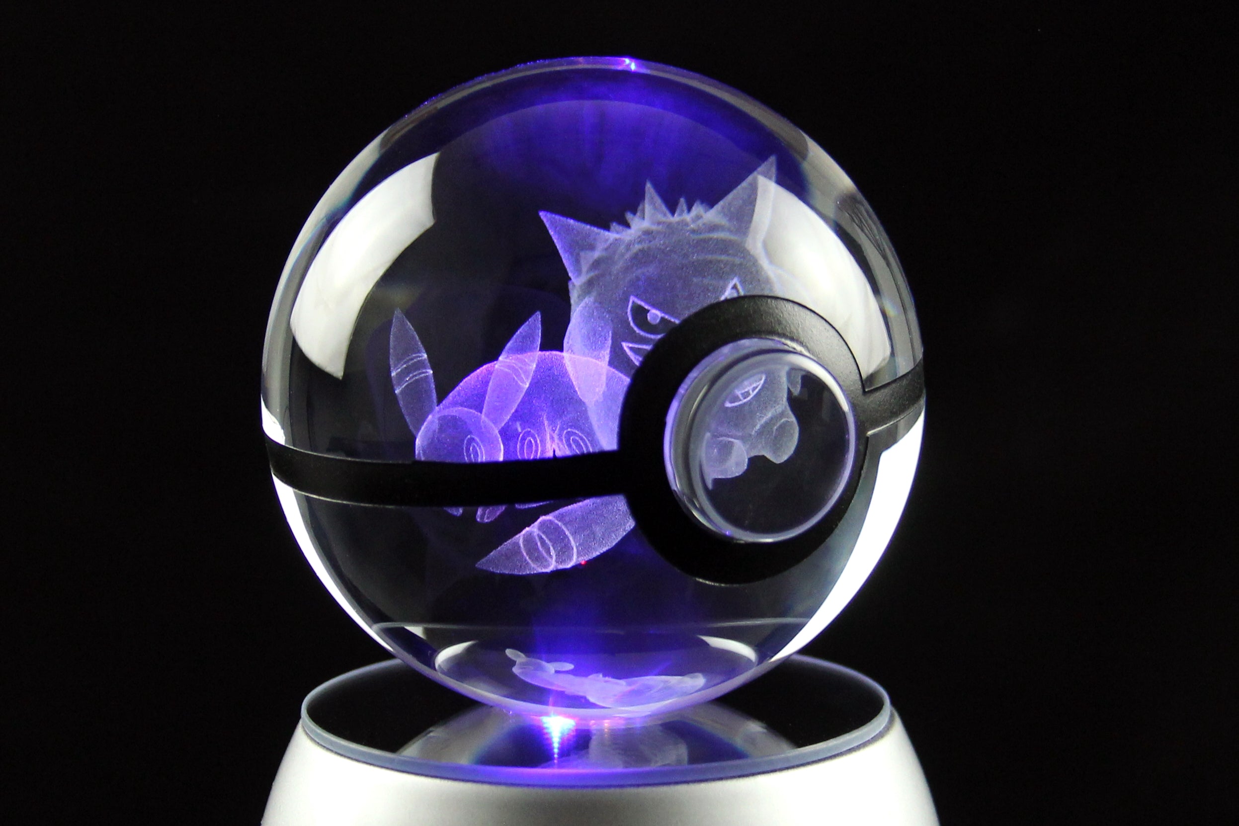 Umbreon and Gengar Large Crystal Pokeball