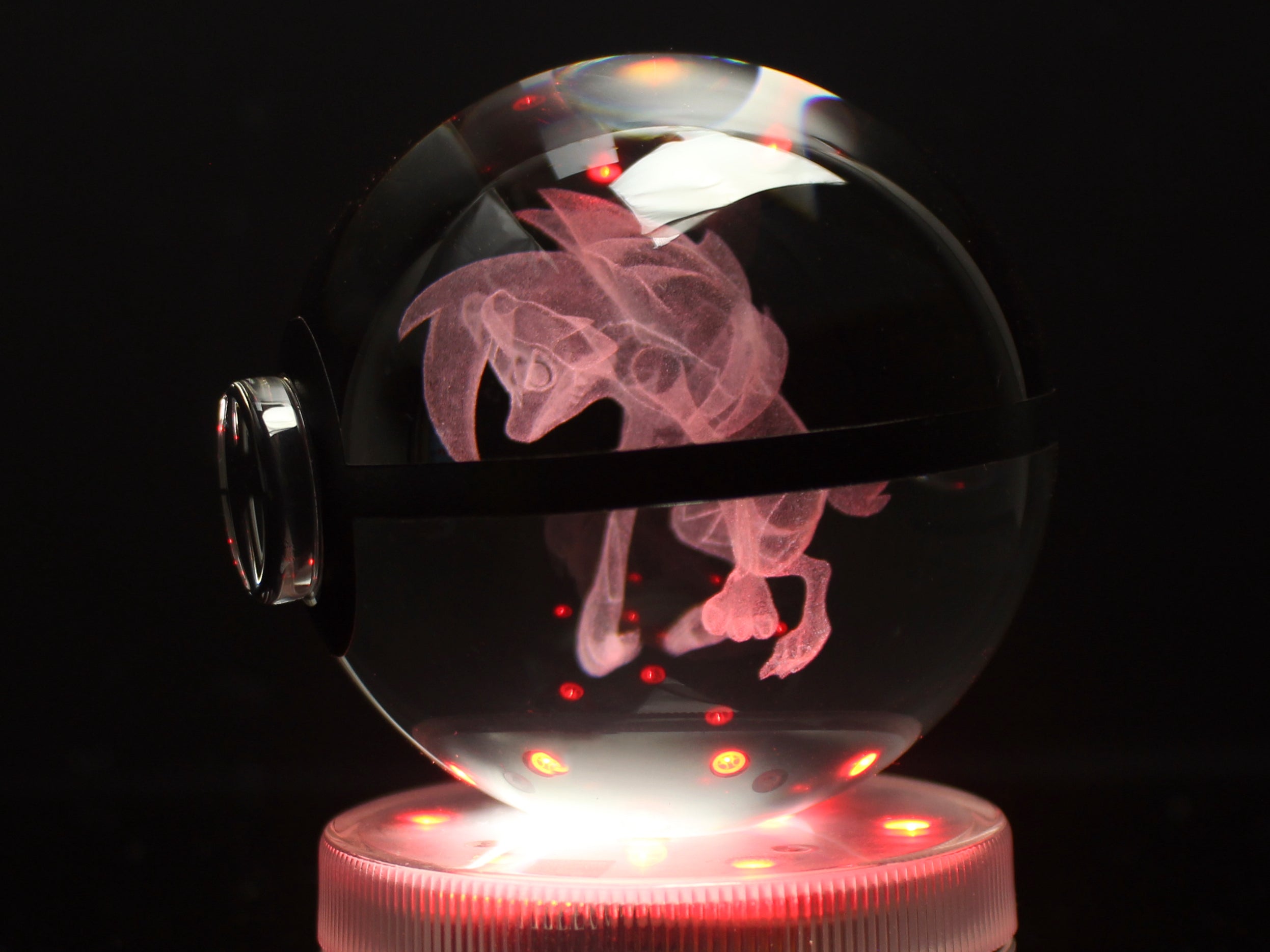 Lycanroc Midnight Form Large Crystal Pokeball