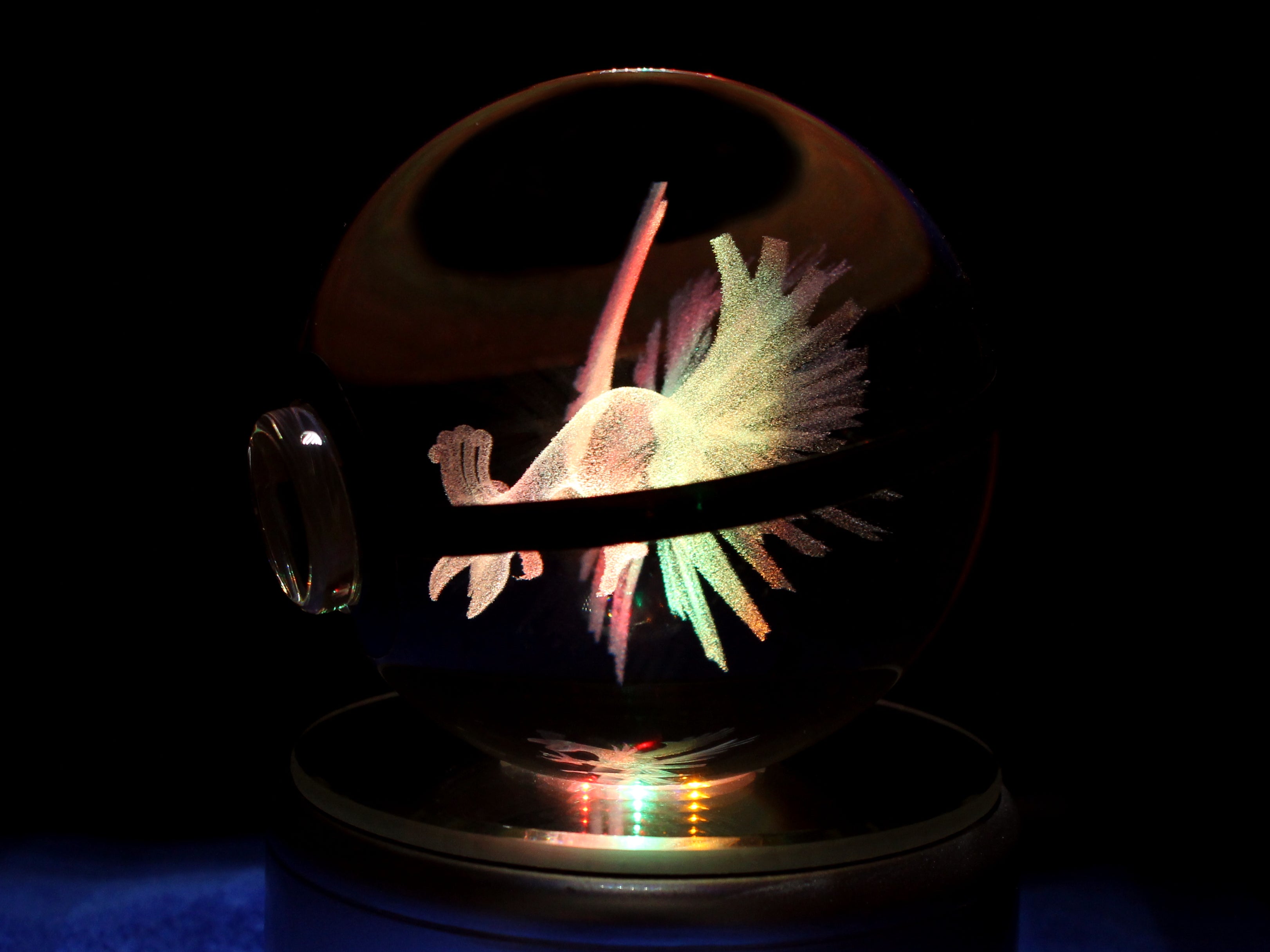 Ho-oh Large Crystal Pokeball