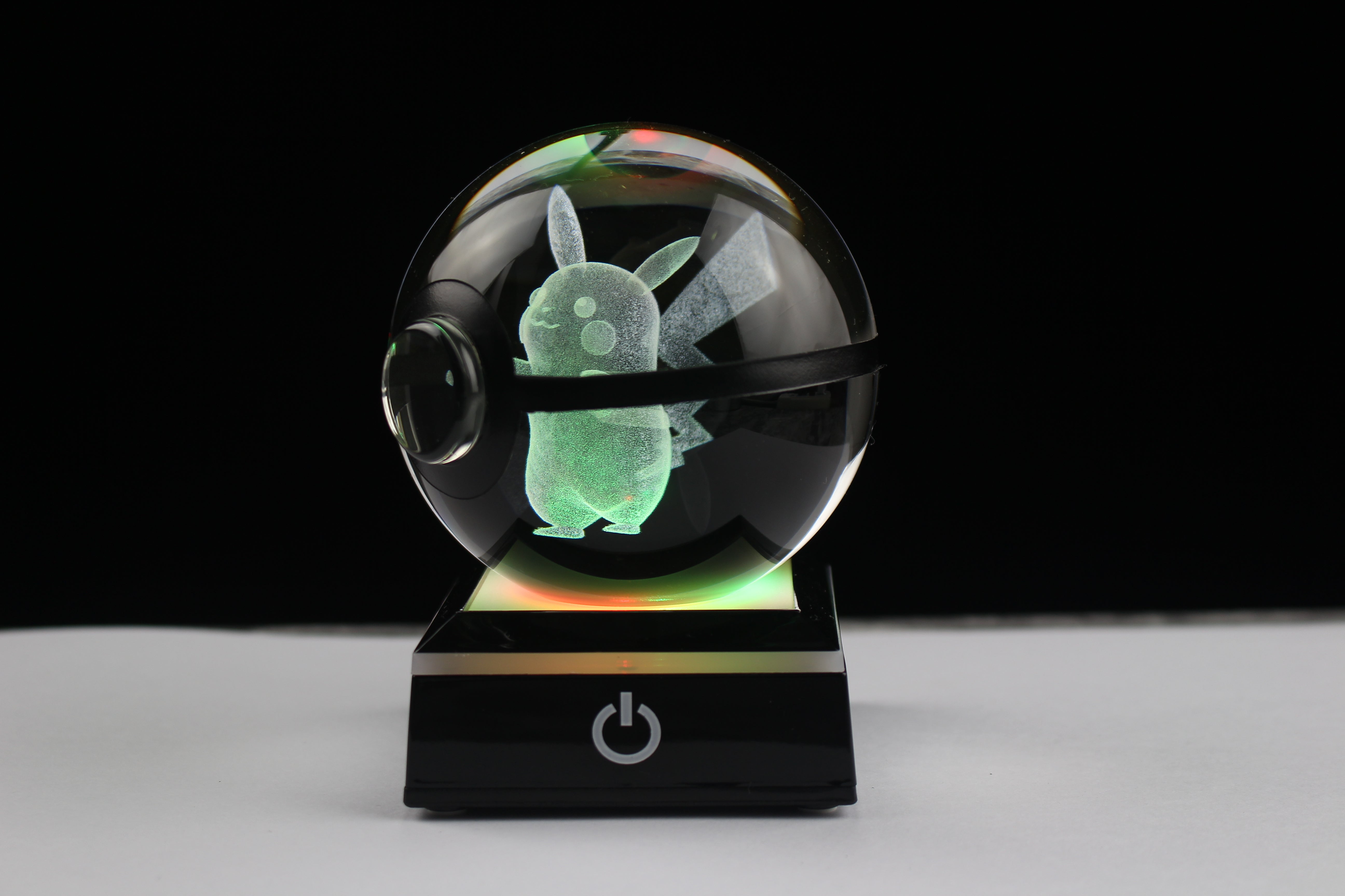 Pikachu Large Crystal Pokeball