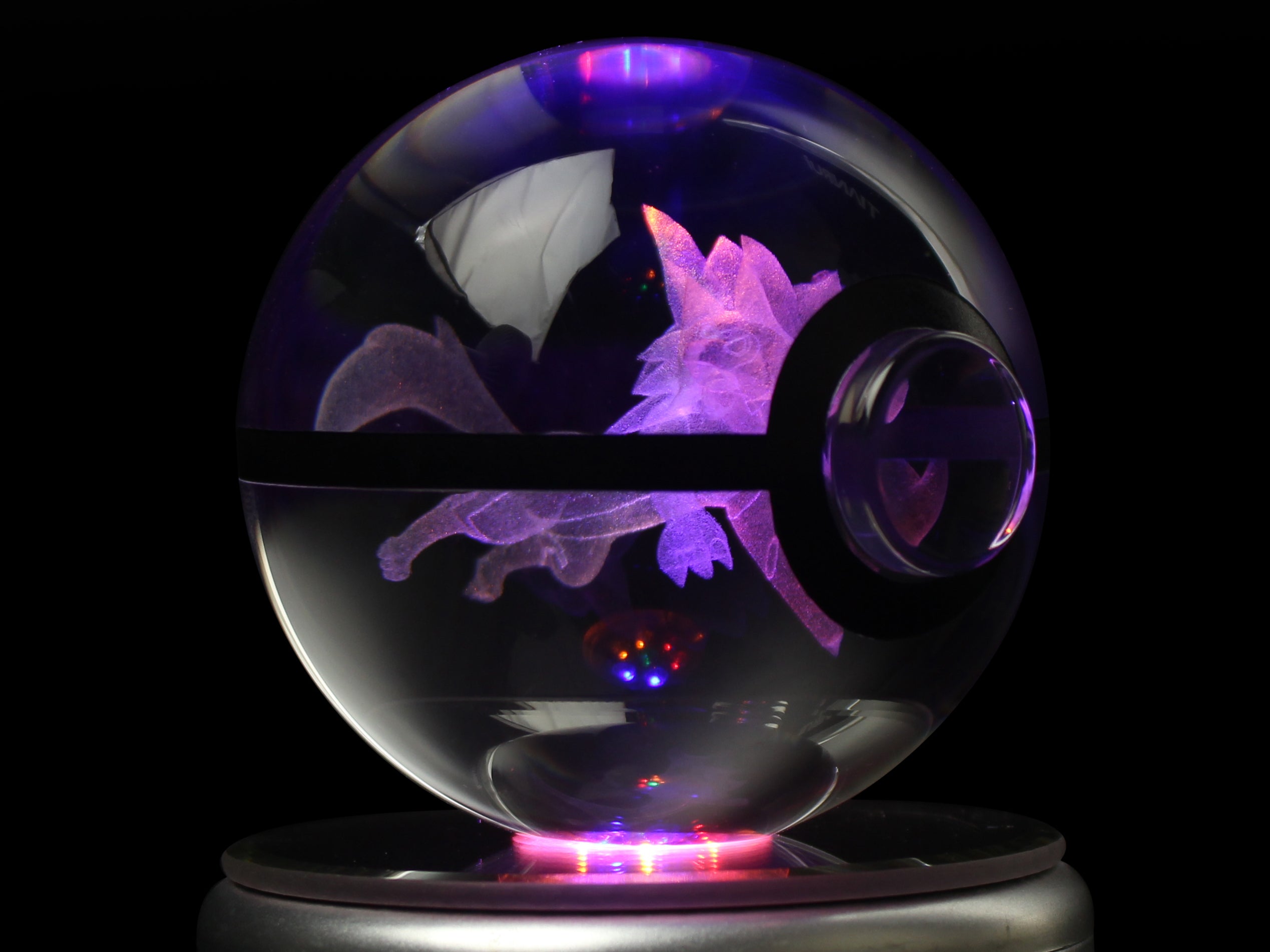 Lycanroc Dusk Form Large Crystal Pokeball – GlowingPokeballs