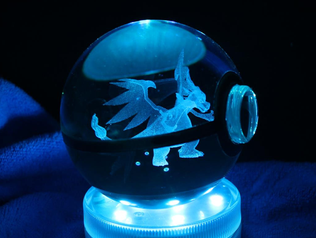 Mega Charizard X Large Crystal Pokeball