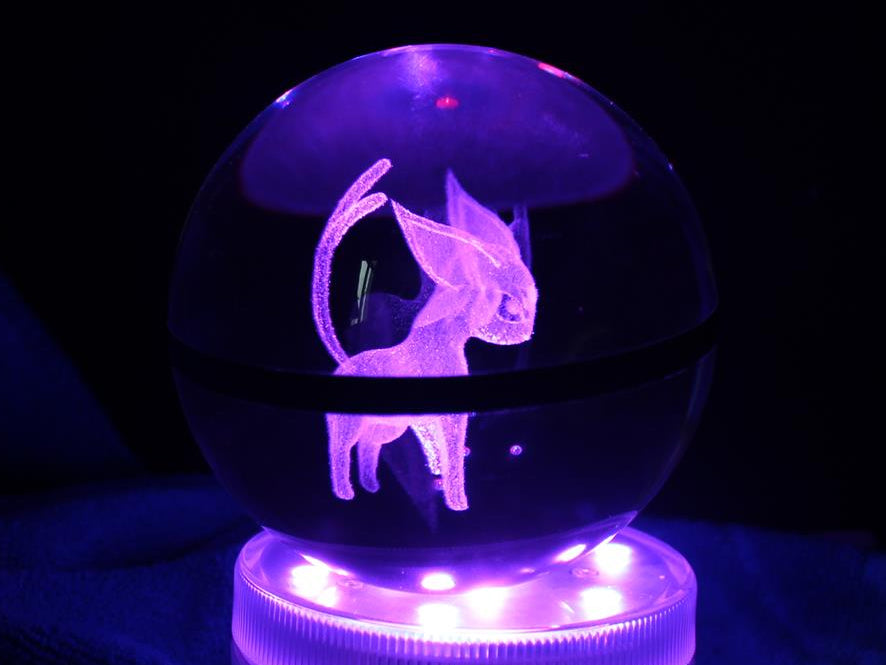 Espeon Large Crystal Pokeball