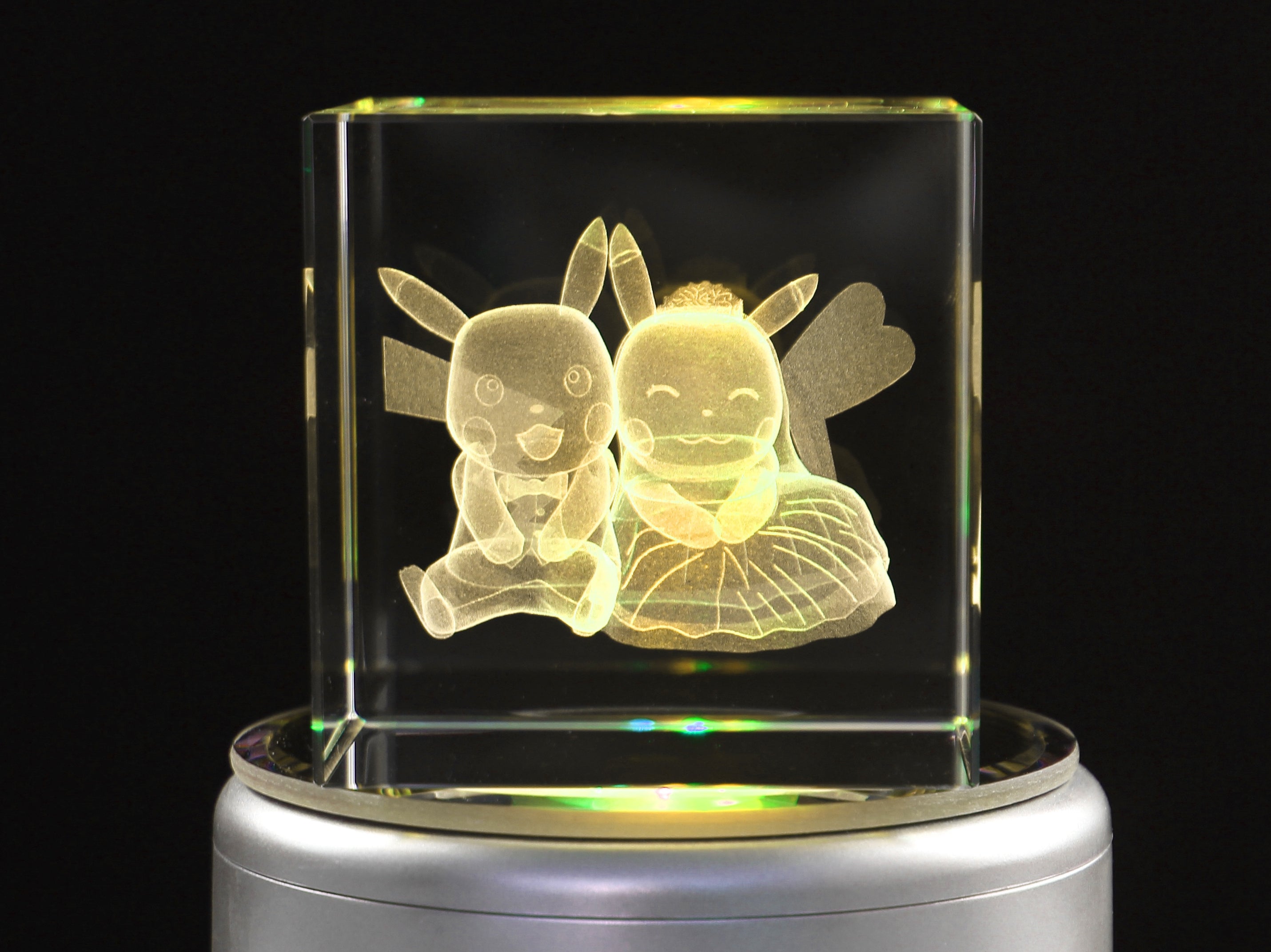 Pikachu Couple Crystal Cube