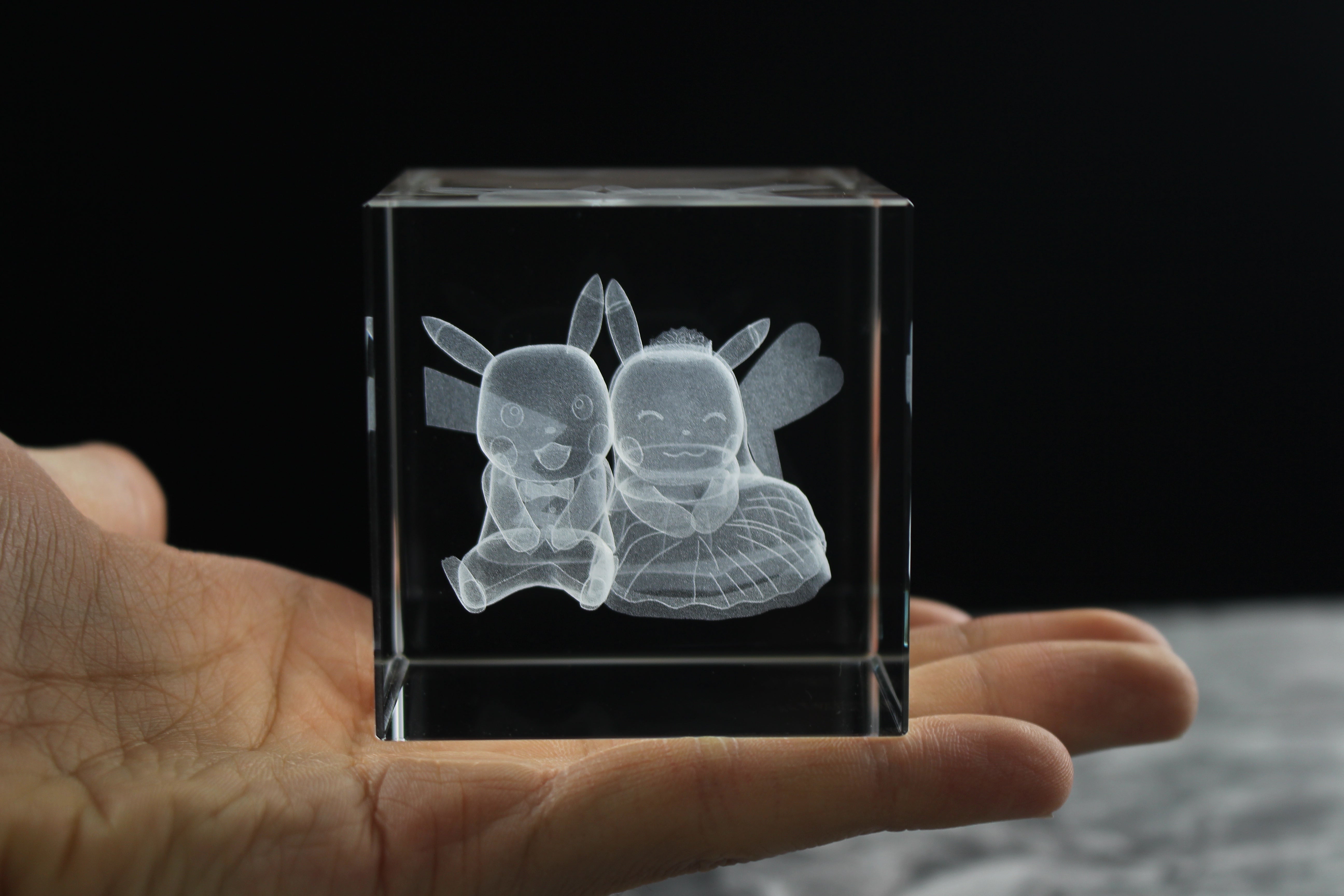 Pikachu Couple Crystal Cube