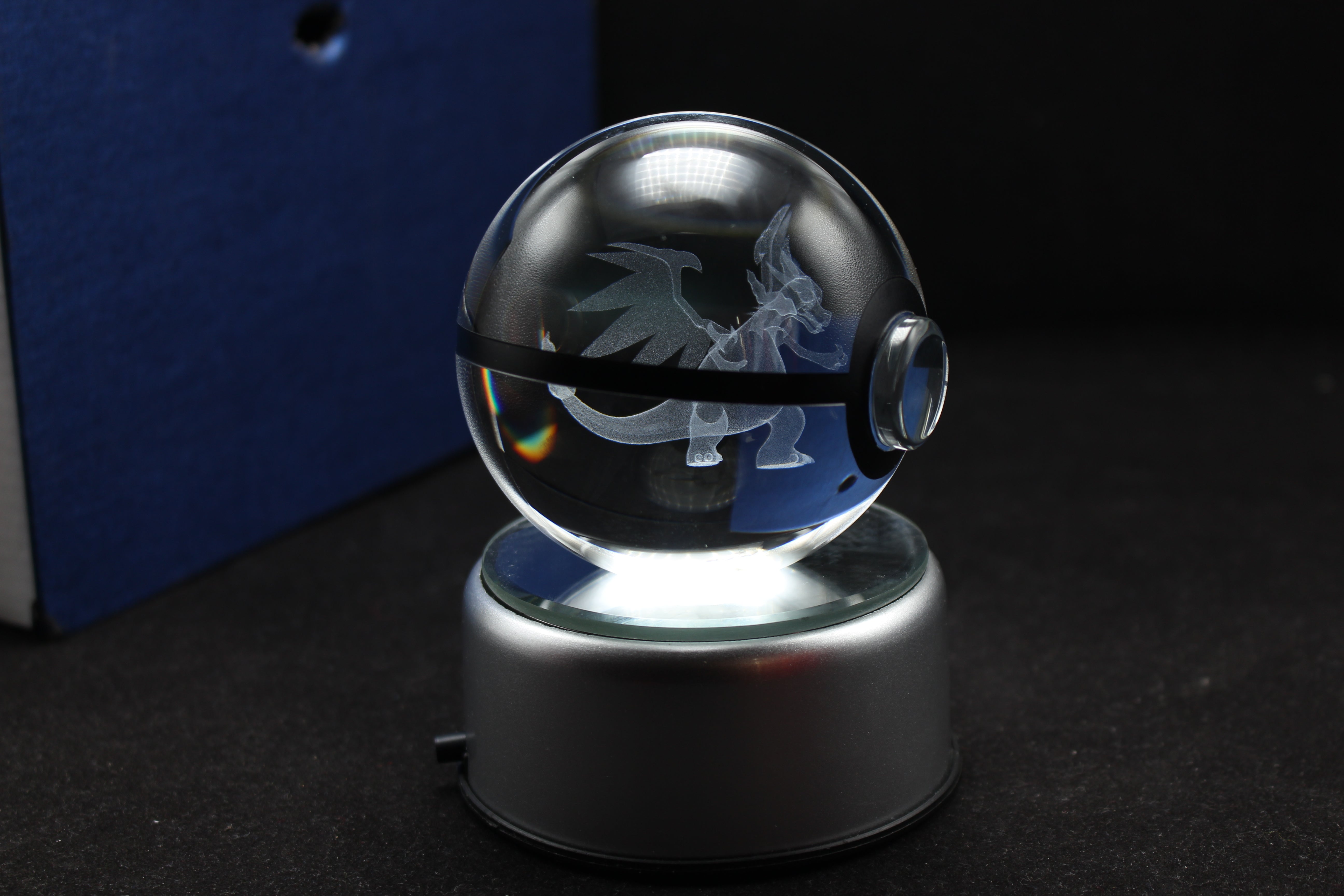 Mega Charizard X Large Crystal Pokeball