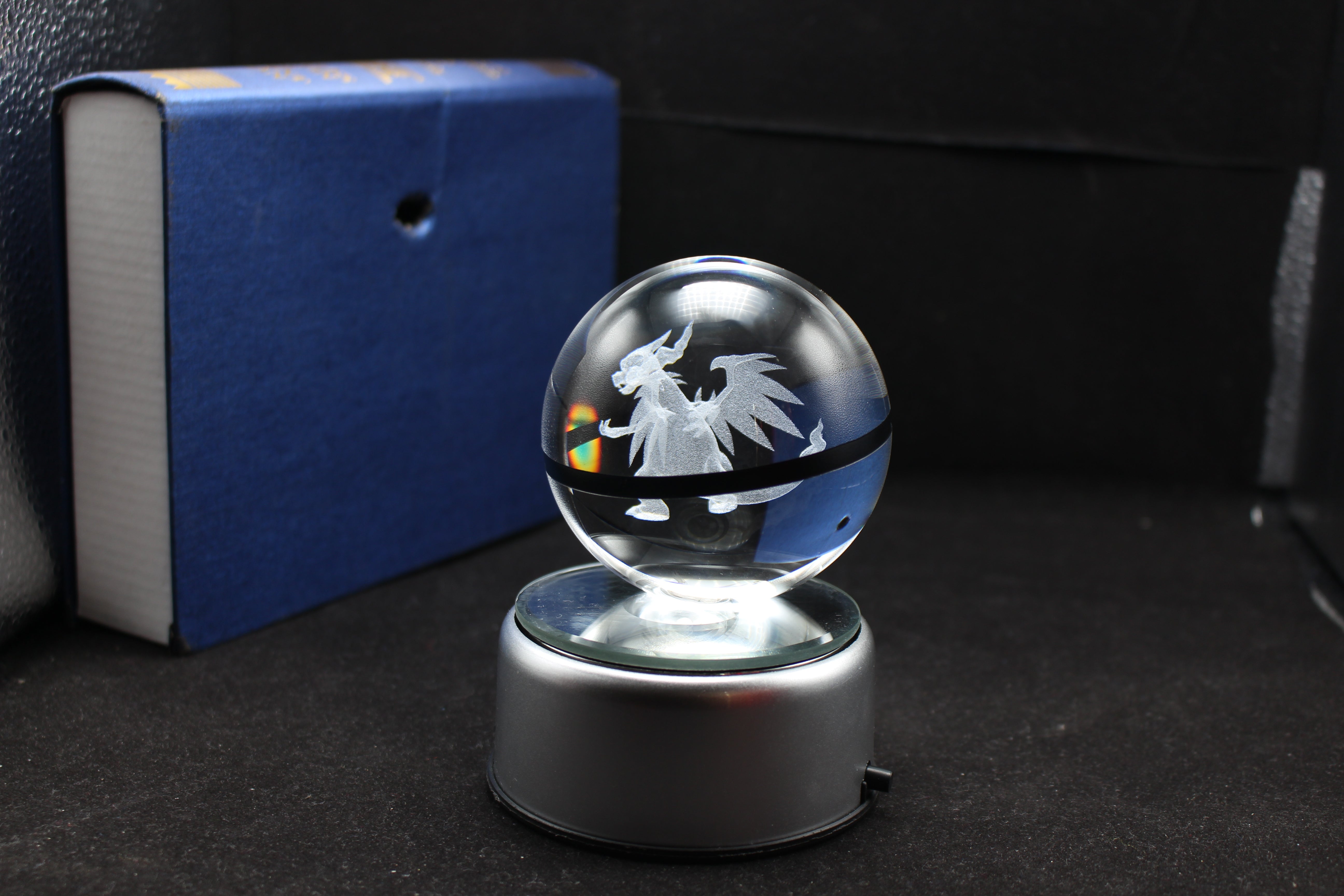 Mega Charizard X Large Crystal Pokeball