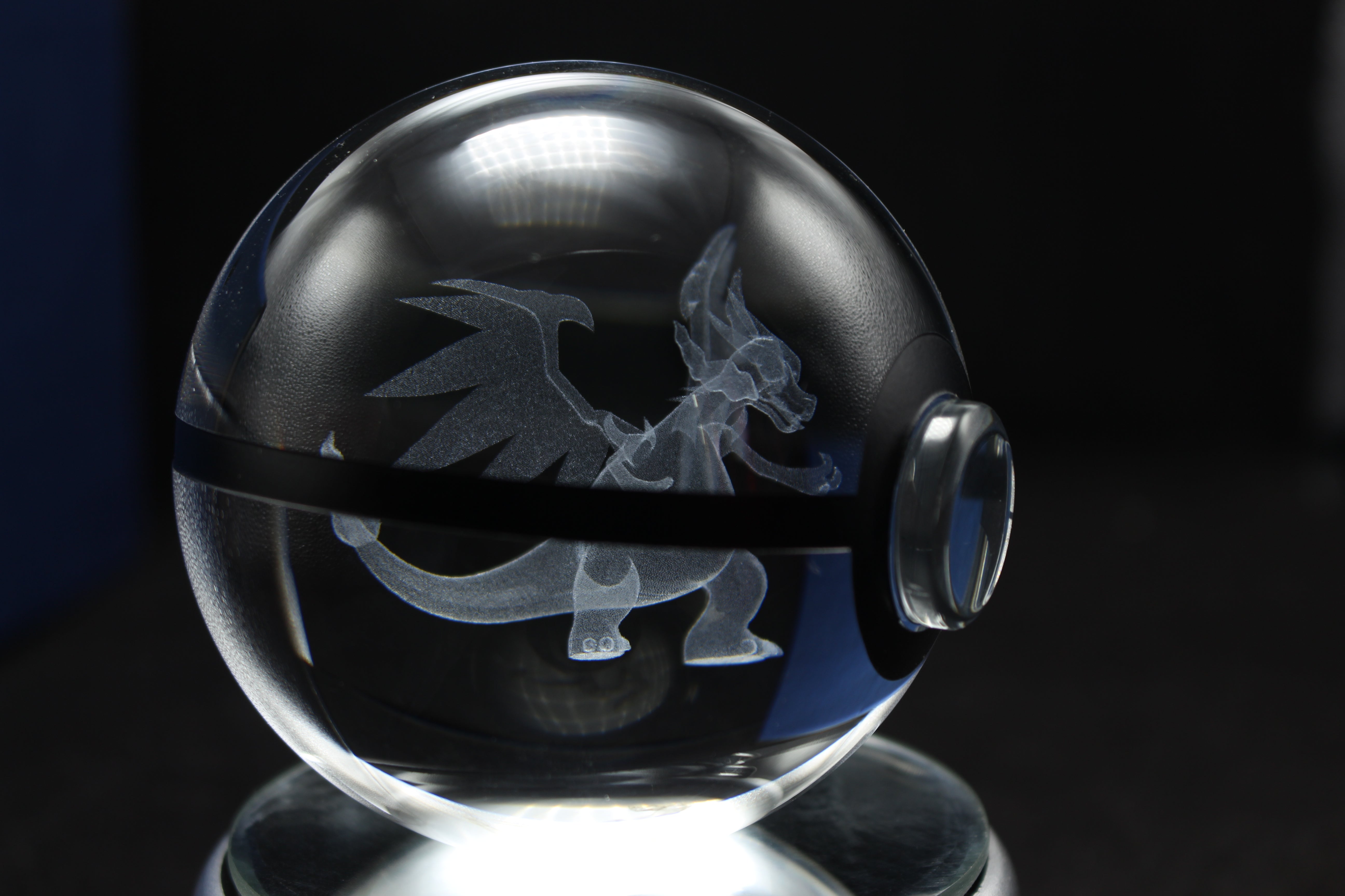 Mega Charizard X Large Crystal Pokeball