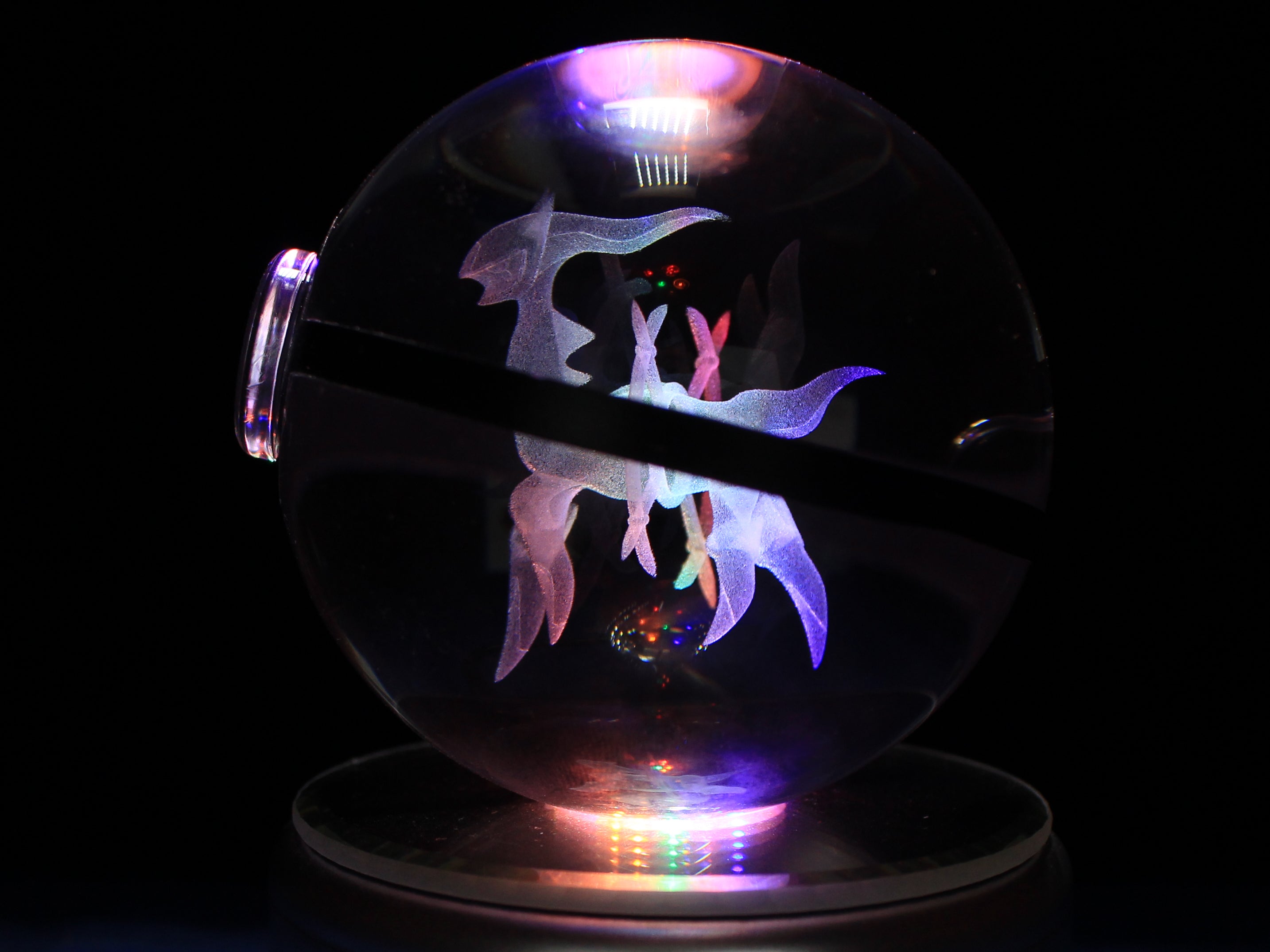 Arceus Crystal Pokeball close up